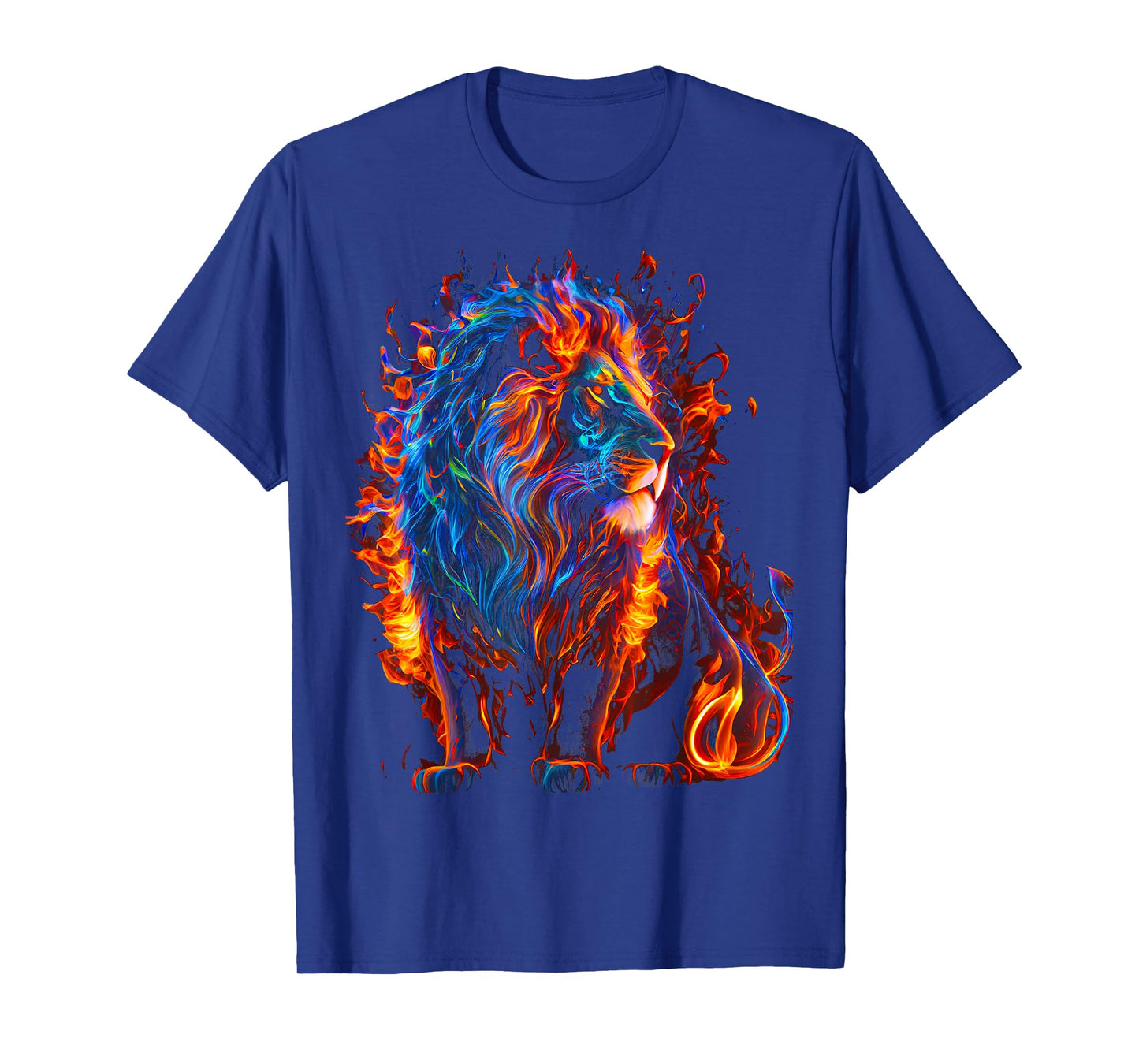 Fire of God, lion Animal roaring lion workout positive T-Shirt