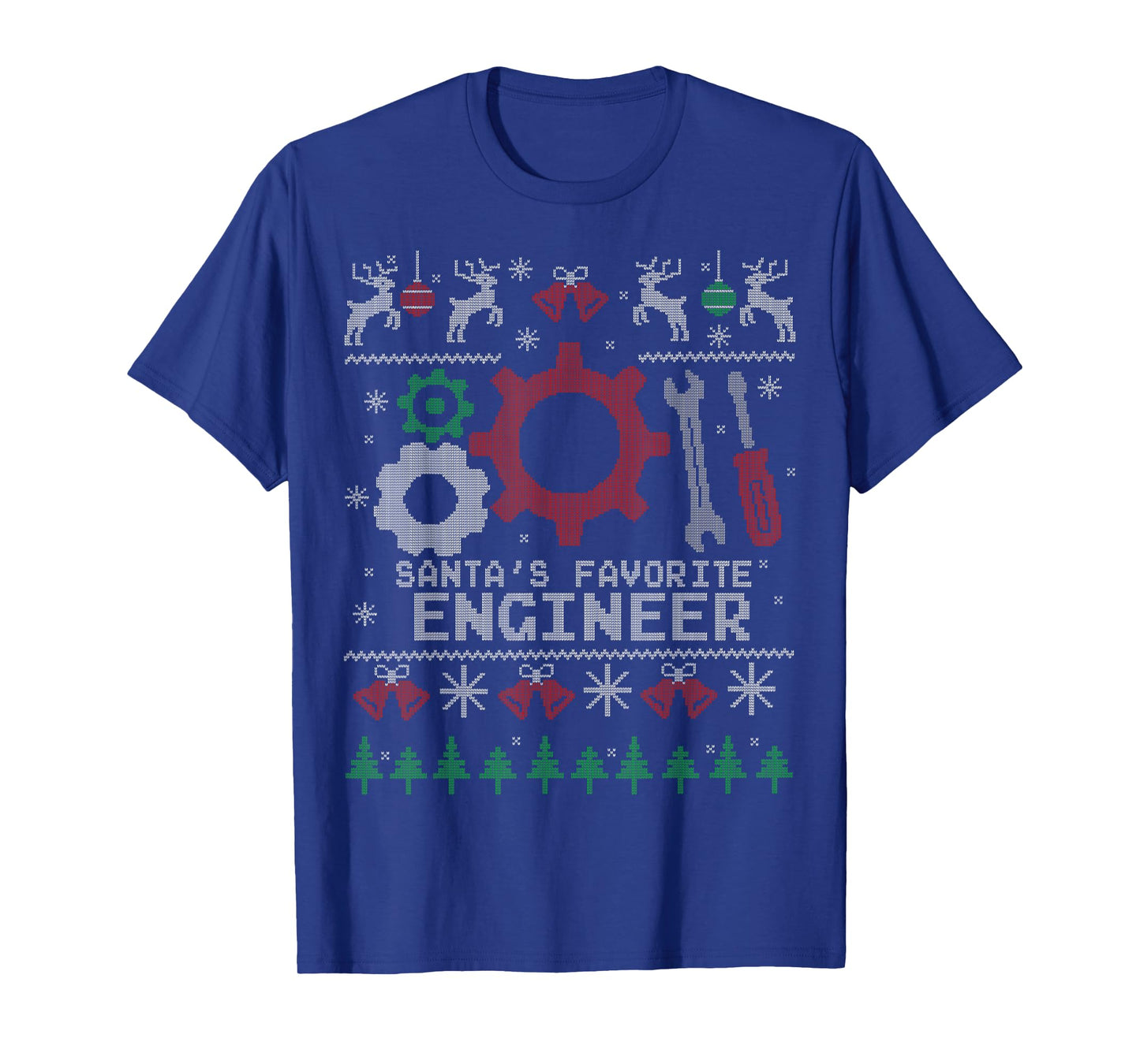 Santa's Favorite Engineer Ugly Christmas T-Shirt