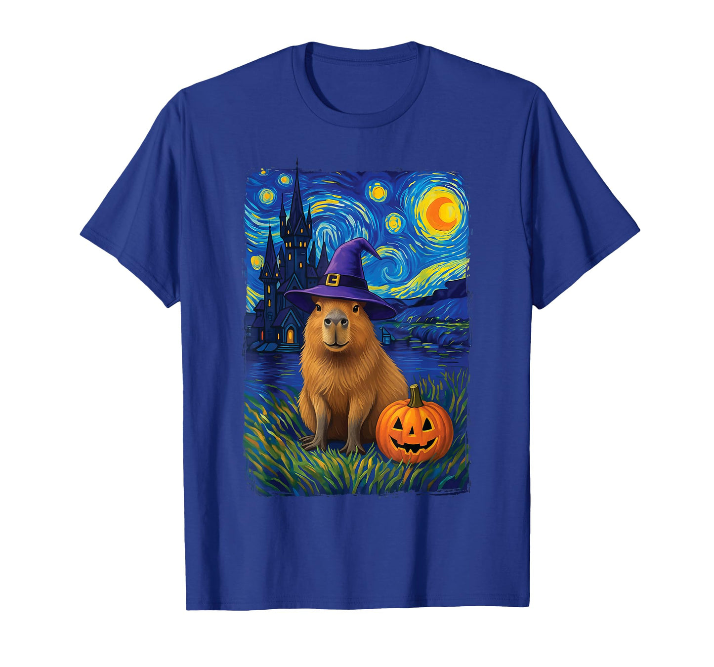 Capybara Starry Night Halloween Costume T-Shirt