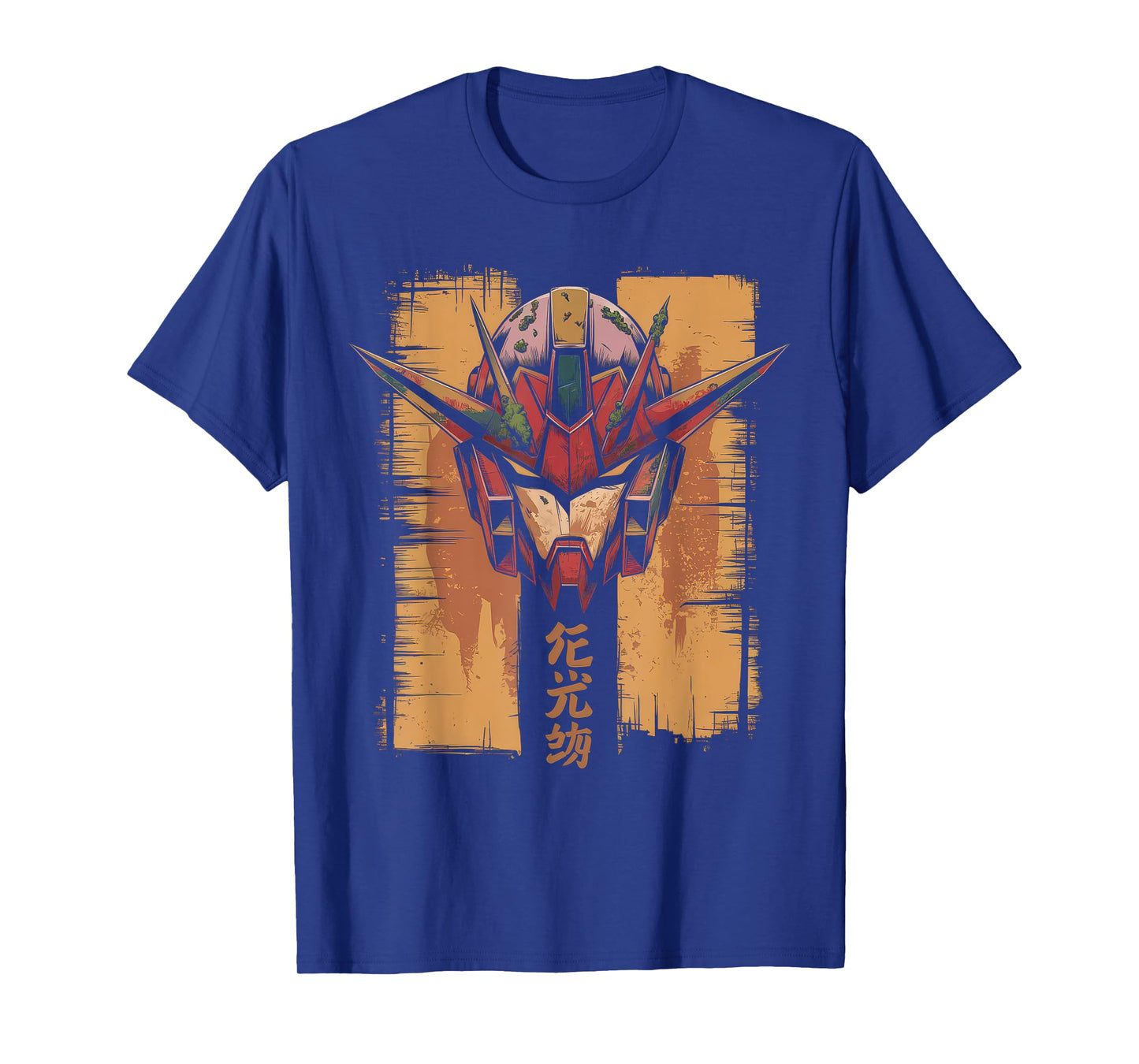 Mecha Tshirt Japanese Mecha Robot Head Anime Art Ukiyo-E T-Shirt