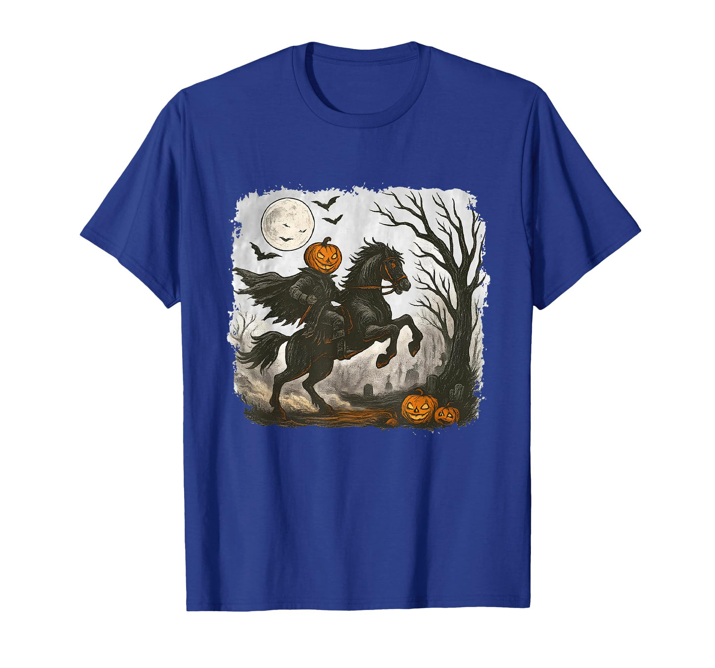 Headless Horseman Halloween Pumpkin Spooky Jack O Lantern T-Shirt