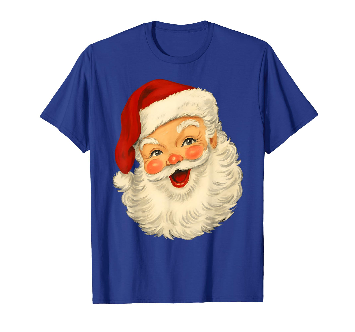 Vintage Retro Jolly Santa Claus Face Christmas Pajamas T-Shirt