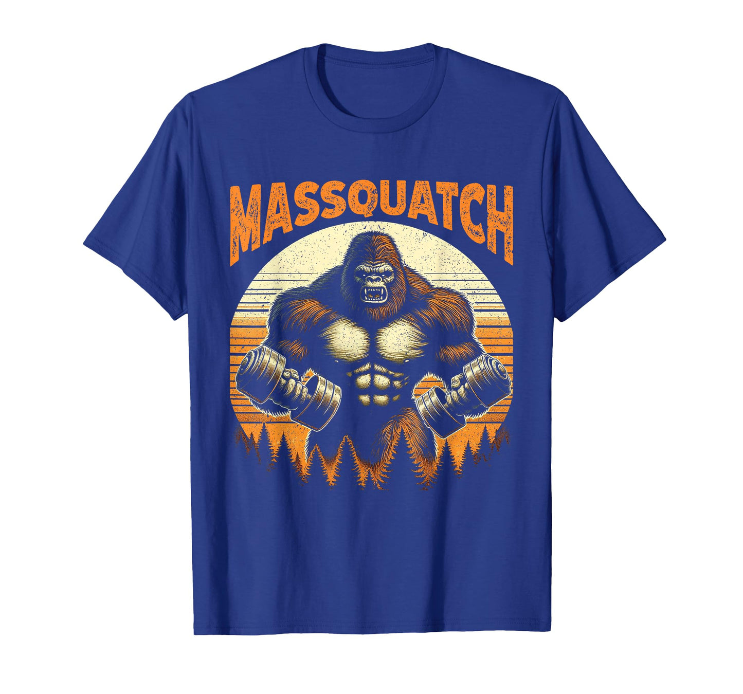 Funny Bigfoot Massquatch Sasquatch Workout Gym Weightlifting T-Shirt