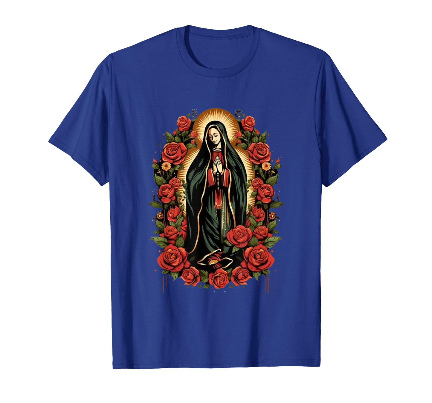 Our Lady De Guadalupe Shirt Men Women Roses T-Shirt