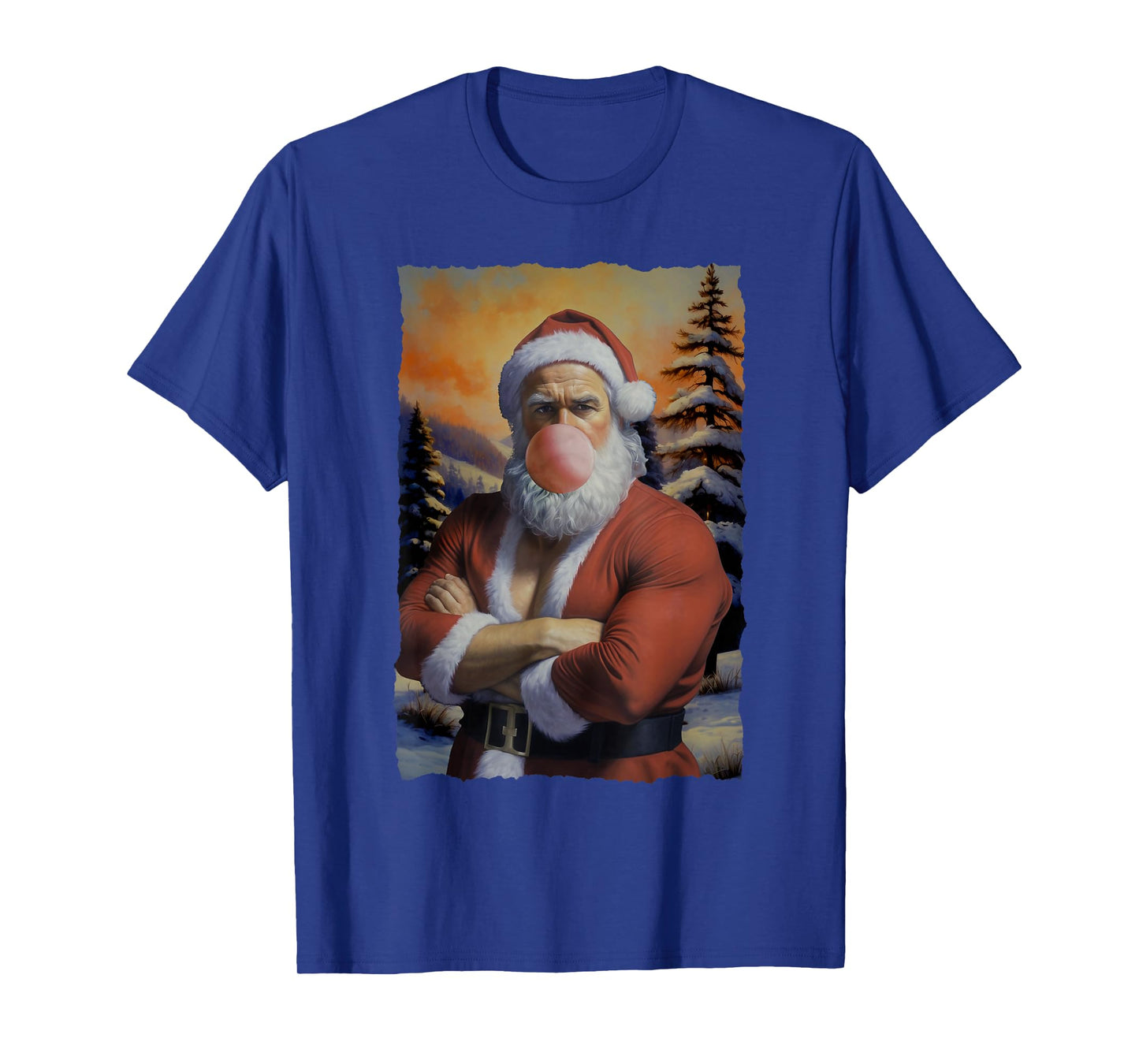 Muscle Santa Shirt – Funny Christmas Gym Holiday Tee T-Shirt