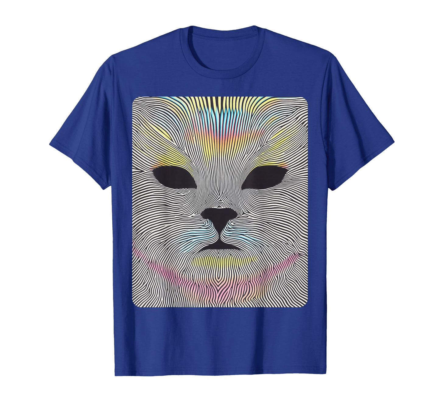 Pop Art Colorful Cat Optical Illusion Artwork T-Shirt