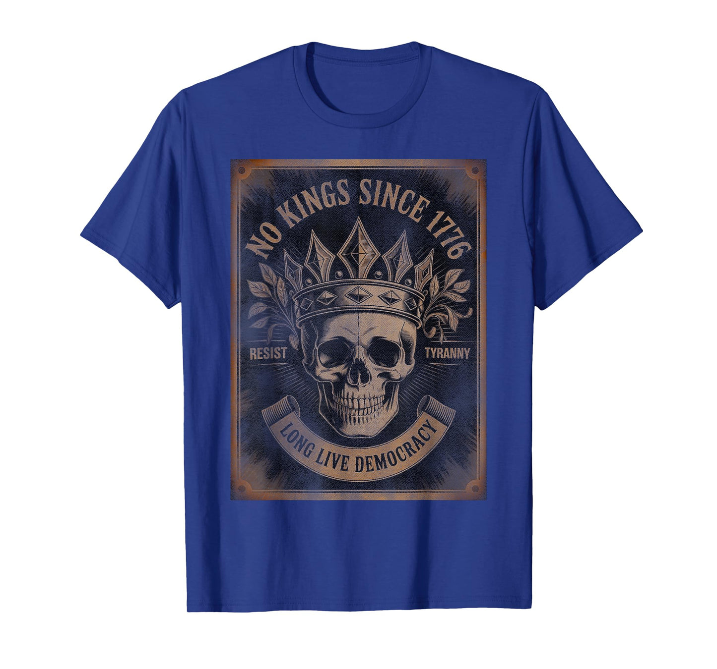 Retro No Kings 2.0 Since 1776 Skull No Kings October 18 T-Shirt