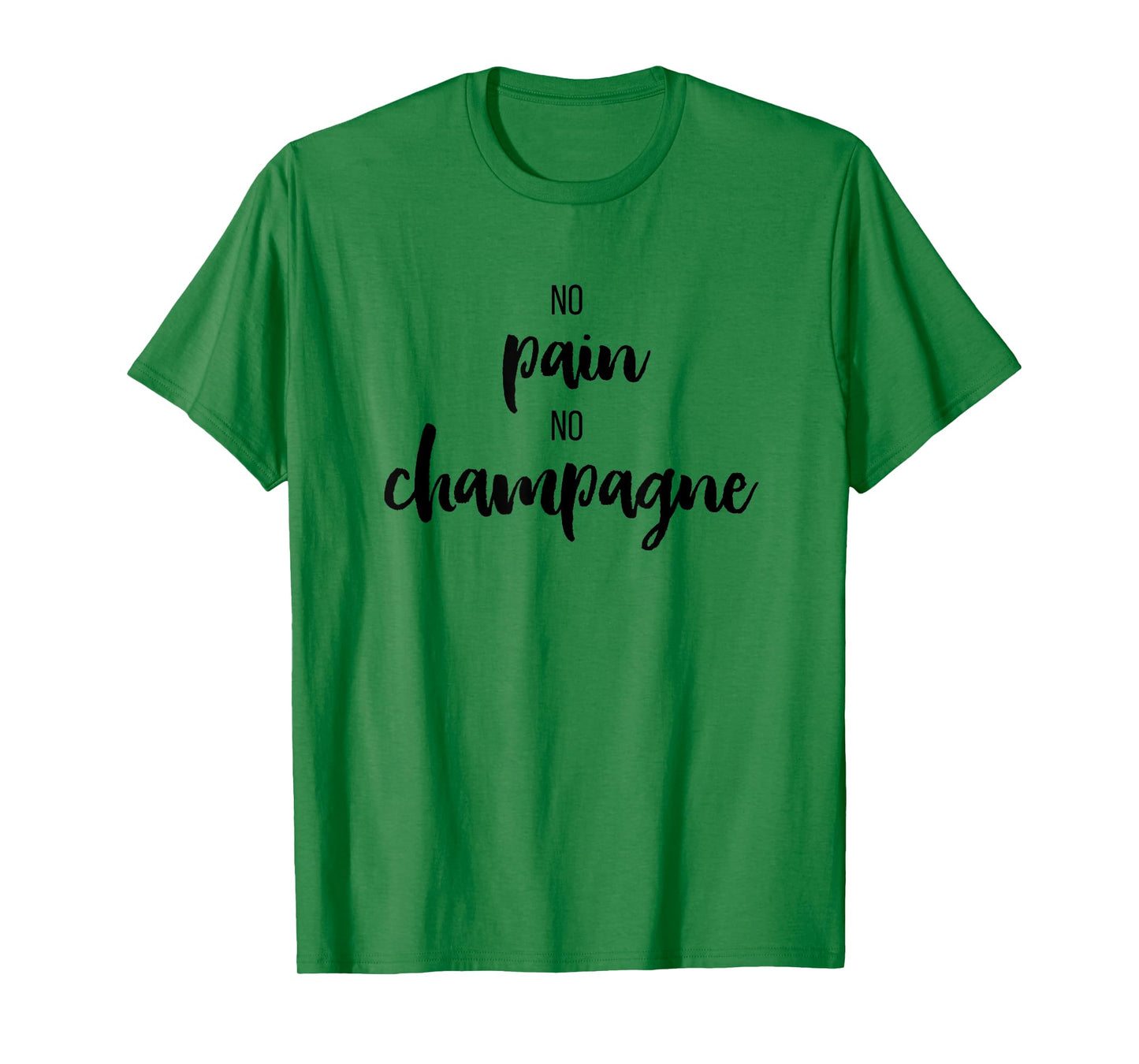 No Pain No Champagne, Funny Gym Shirts for Women, Spinning T-Shirt