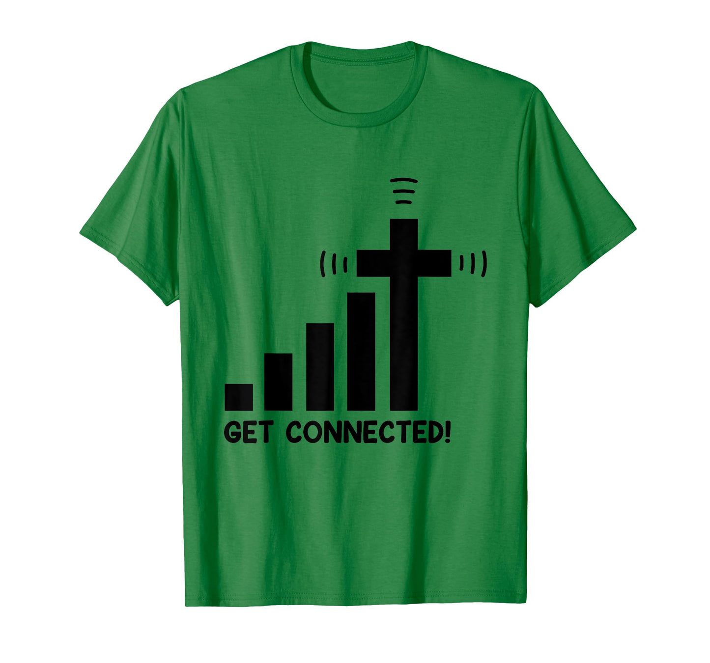 Funny Get Connected Jesus Christ Christian Faith in God Mens T-Shirt