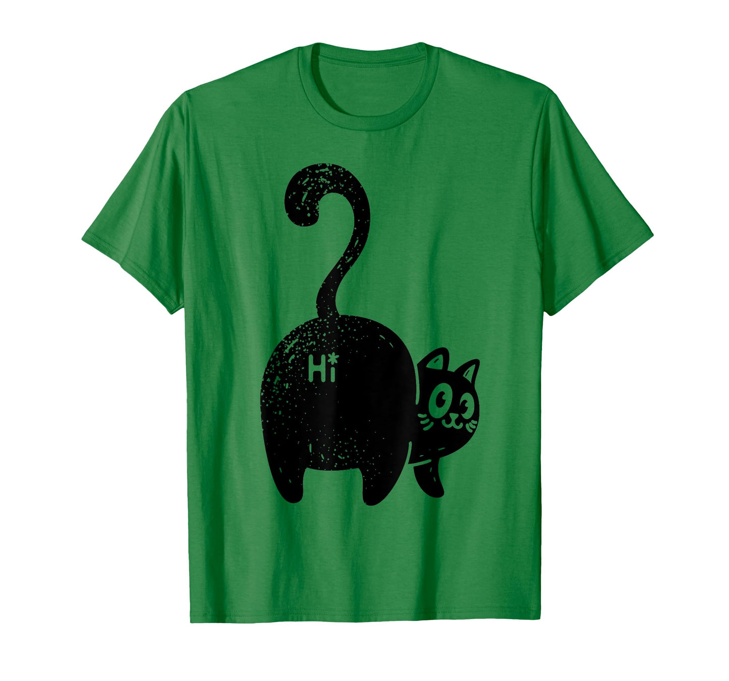 Funny Hello Black Cat Butt Tee Gift for Cat Lovers Men Women Girls Kids T-Shirt