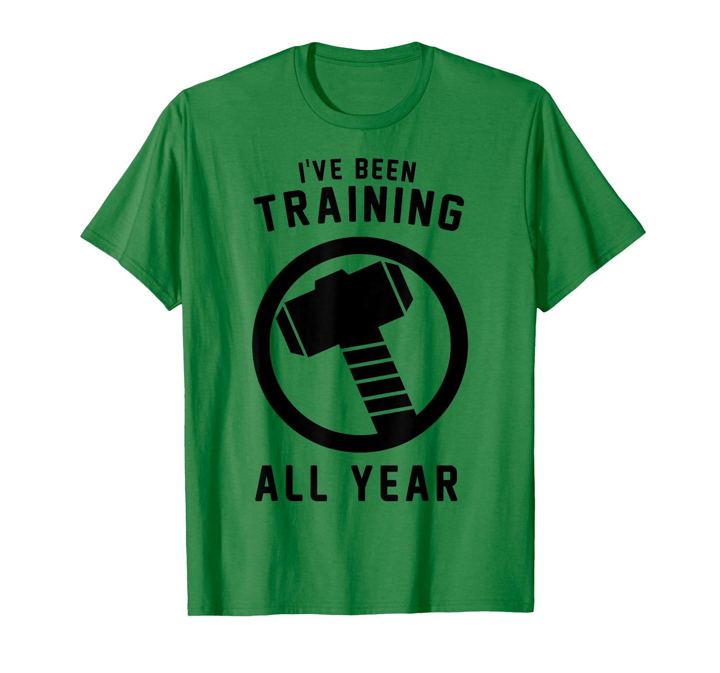 Marvel Avengers Thor I've Been Training All Year Hammer Logo T-Shirt