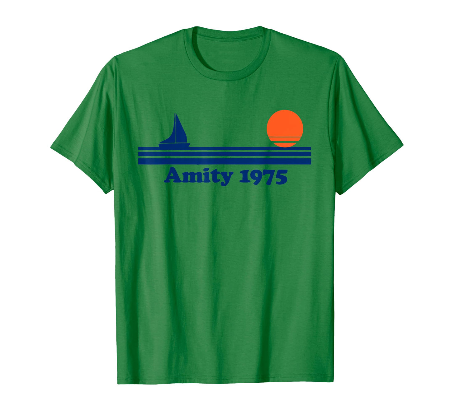 Vintage Amity 1975 Sunset Retro Sailboat Sunrise Summer T-Shirt