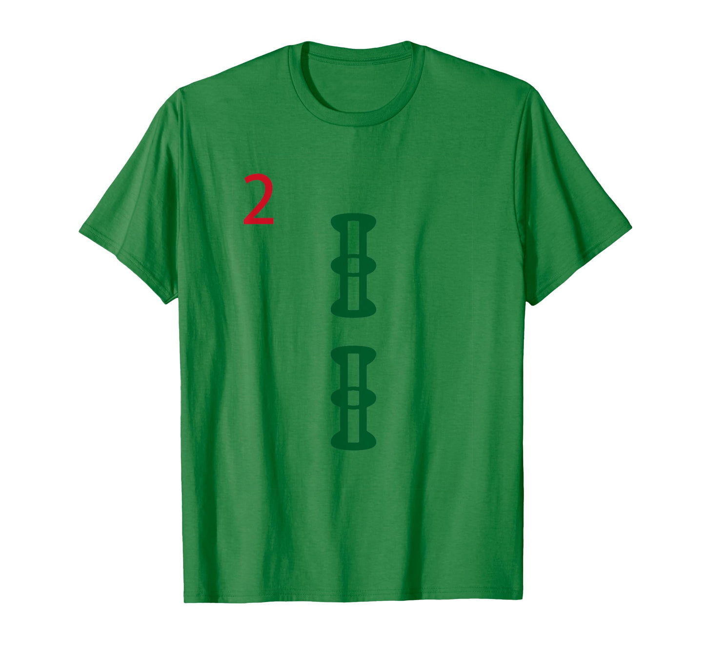 Chinese Mah Jong Bamboo Sozu Two Tile Mahjong Costume T-Shirt
