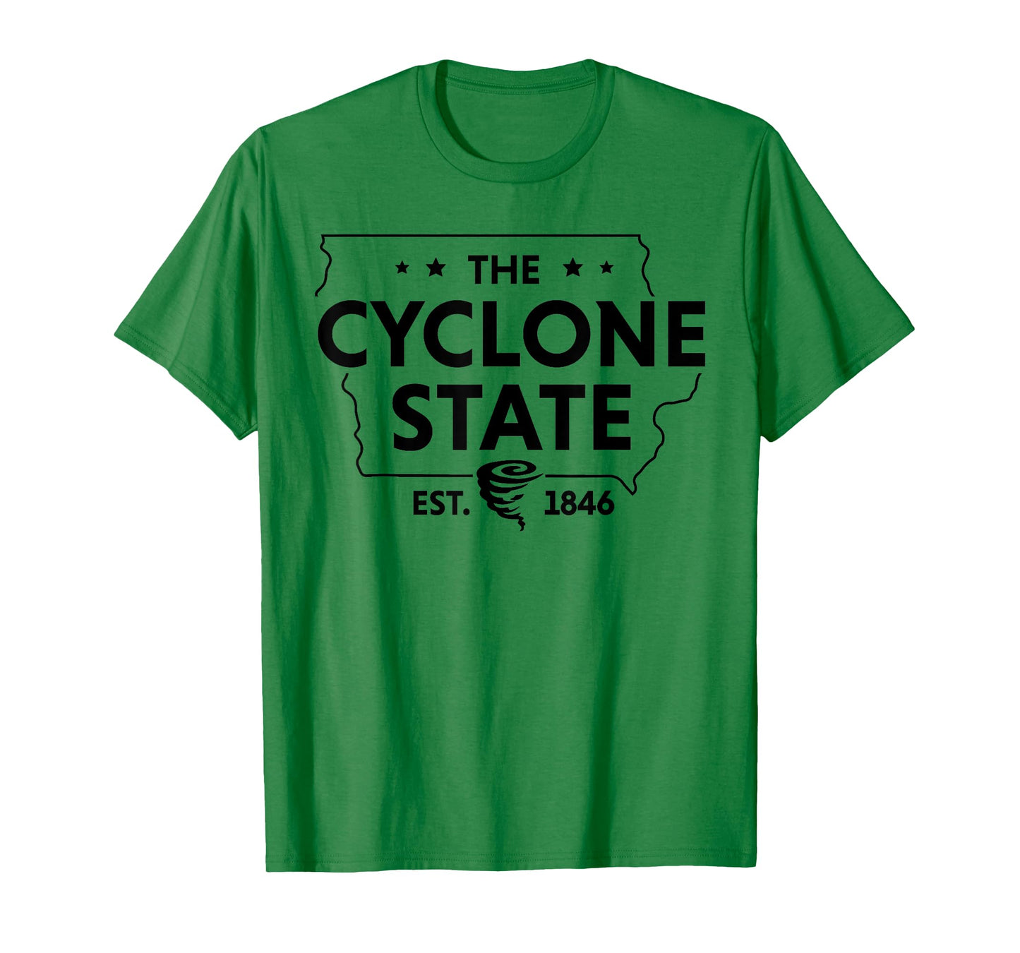 The Cyclone State Iowa Map Proud EST 1846 For Men Women T-Shirt