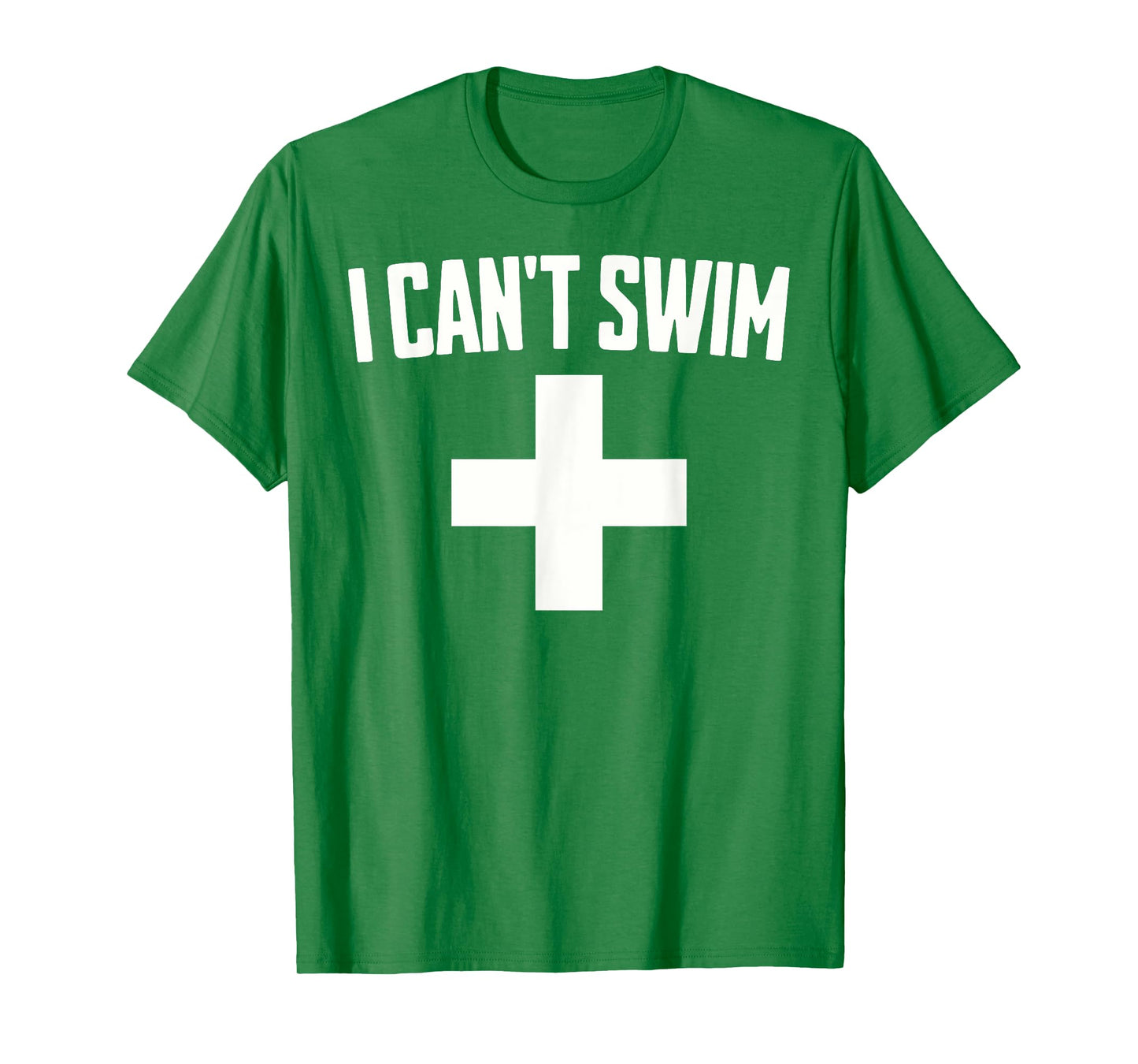 Summer Humor Funny Pool Lifeguard Tee I Can't Swim T-Shirt for Men