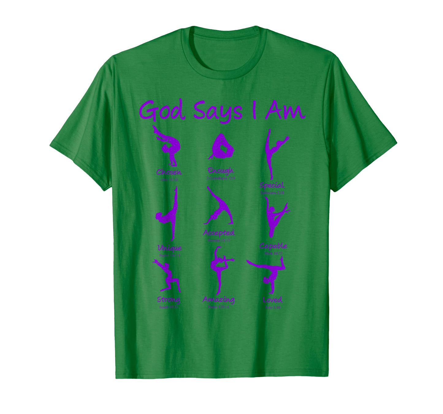 Christian God Says I Am Gymnastics Cute Teen Girl Toddler T-Shirt