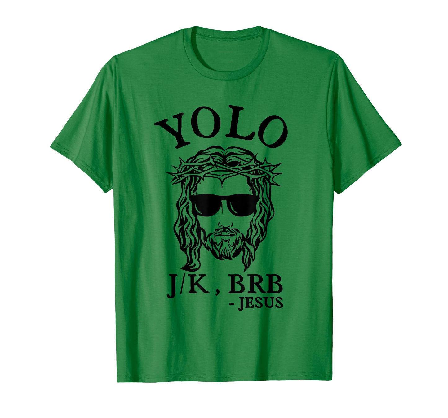 Easter Day Shirts Christian YOLO JK BRB Jesus God Funny Happy T-Shirt Grey Small Crew Neck Classic Fit Short Sleeve Unisex-Adults Women Casual Easter Fun Humorous Religious Theme Hunting T-Shirt
