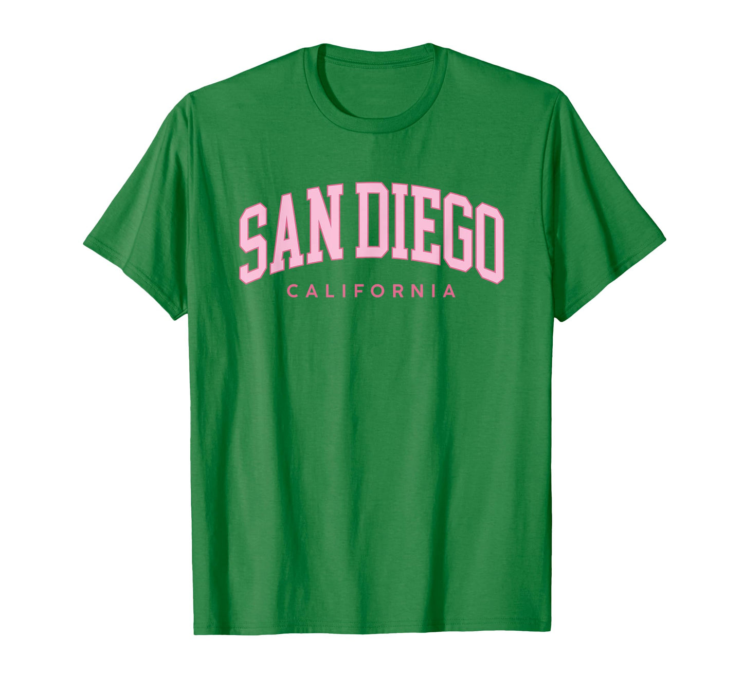 San Diego California Retro Preppy Throwback Pink Girls T-Shirt