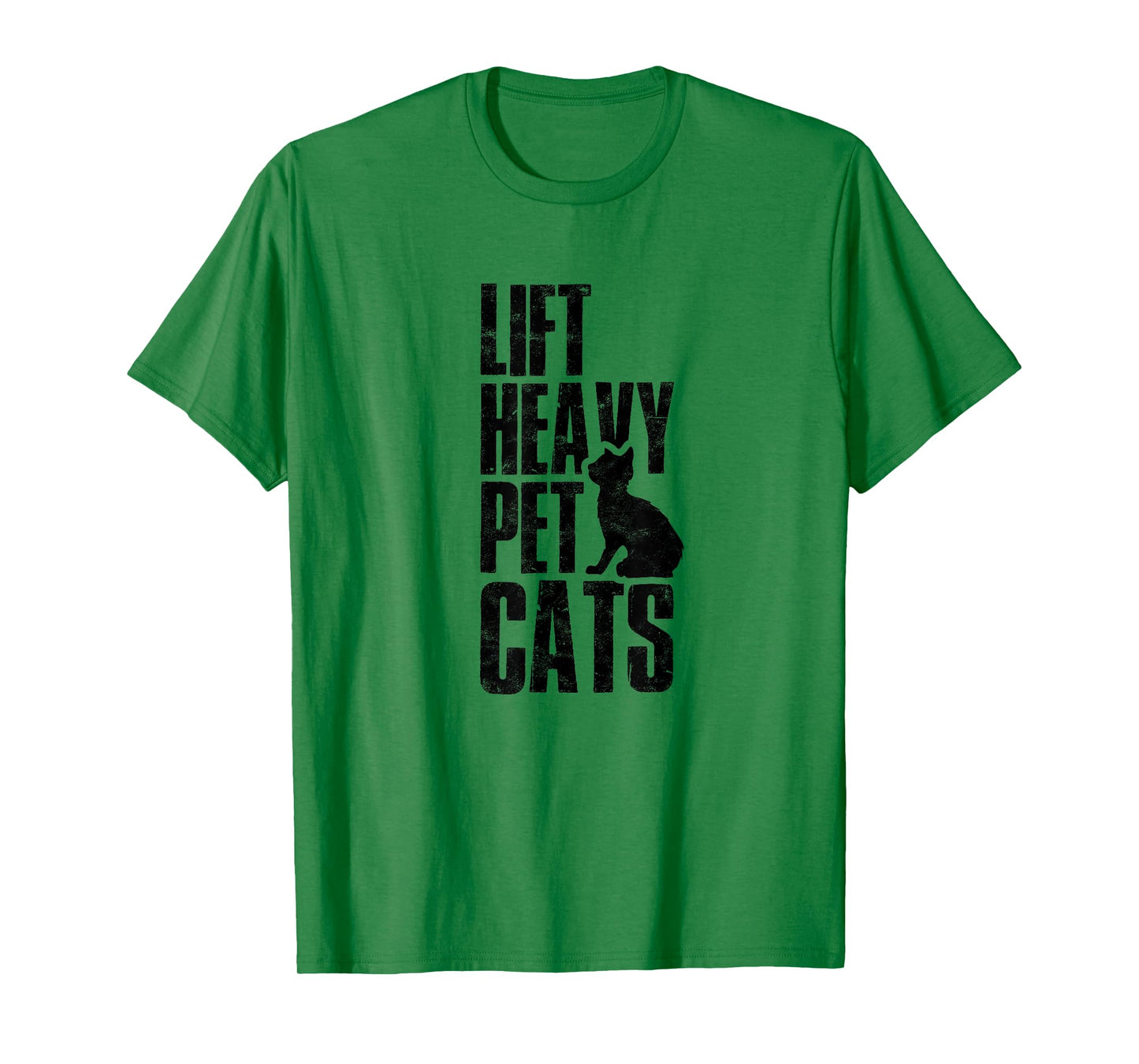 Lift Heavy Pet Cats Funny Gym Workout - Gym Deadlifting Abs T-Shirt