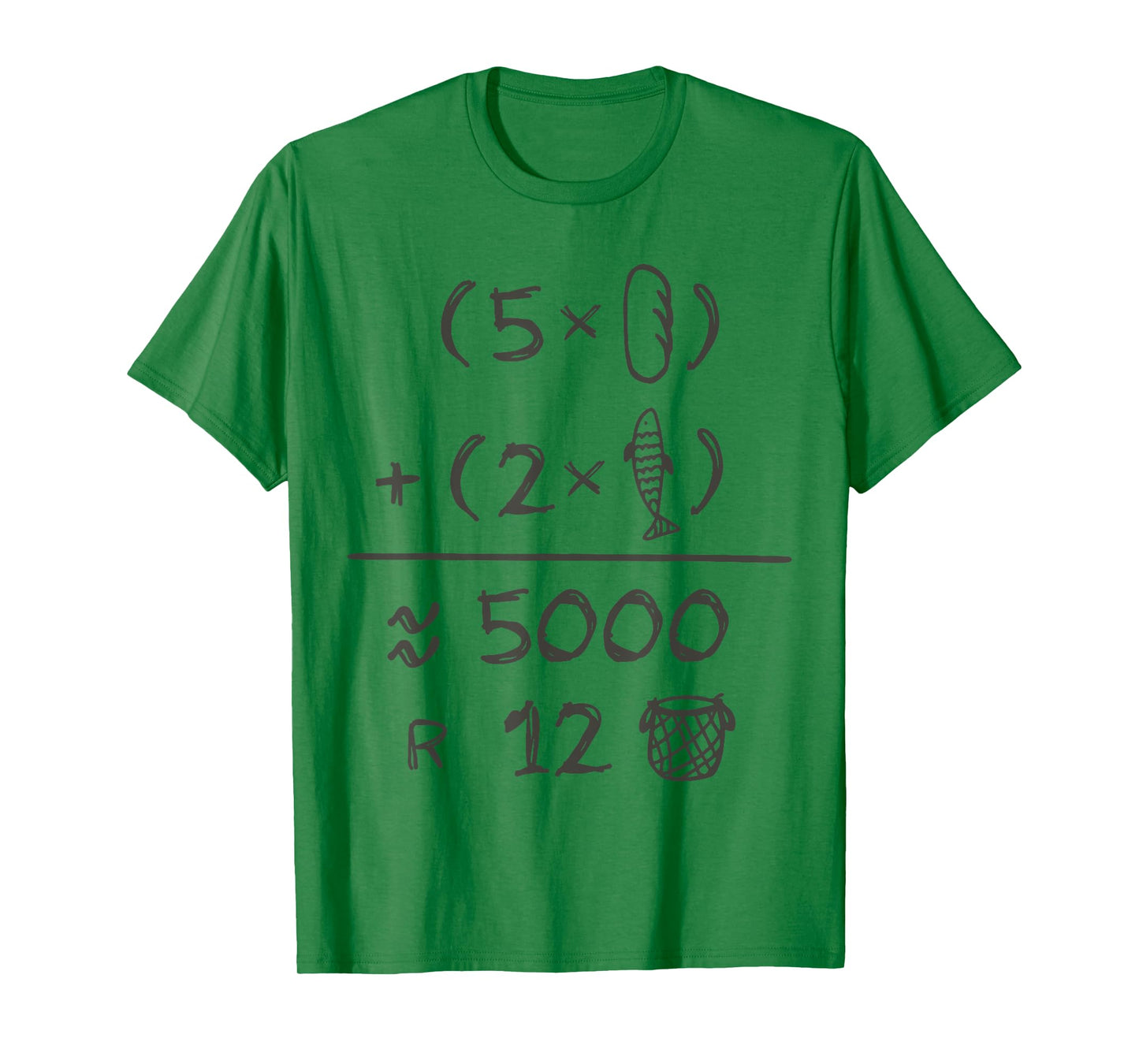 5 Loaves 2 Fishes 5000 Chosen Christian Bible Jesus Saying T-Shirt