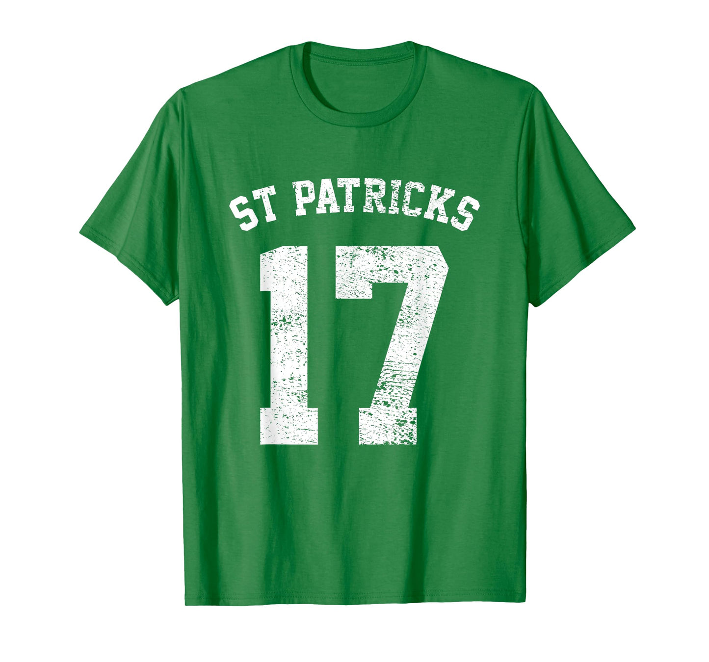 St Patricks Day March 17 Retro Distressed College Varsity T-Shirt