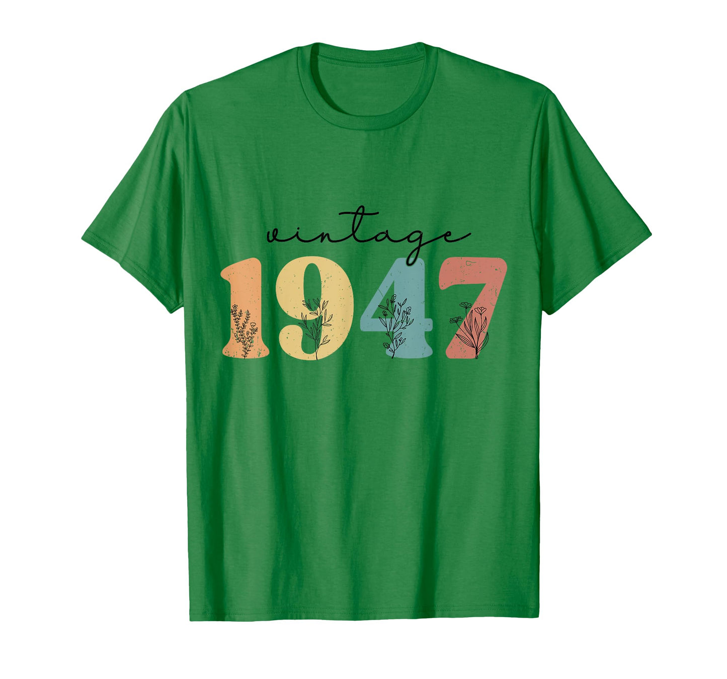 Vintage 1947 Wildflowers Retro 78th Floral Birthday Women T-Shirt