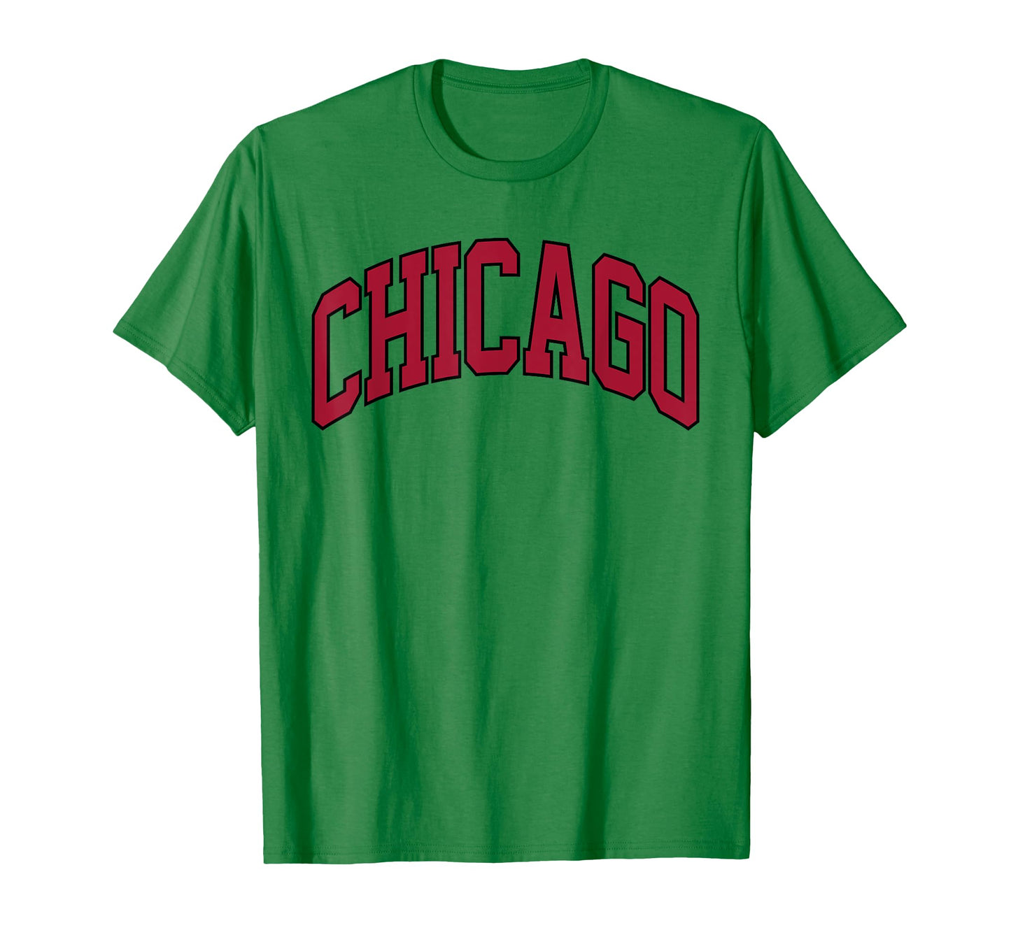 Retro Chicago Throwback Classic Chicago Men Women Red Black T-Shirt