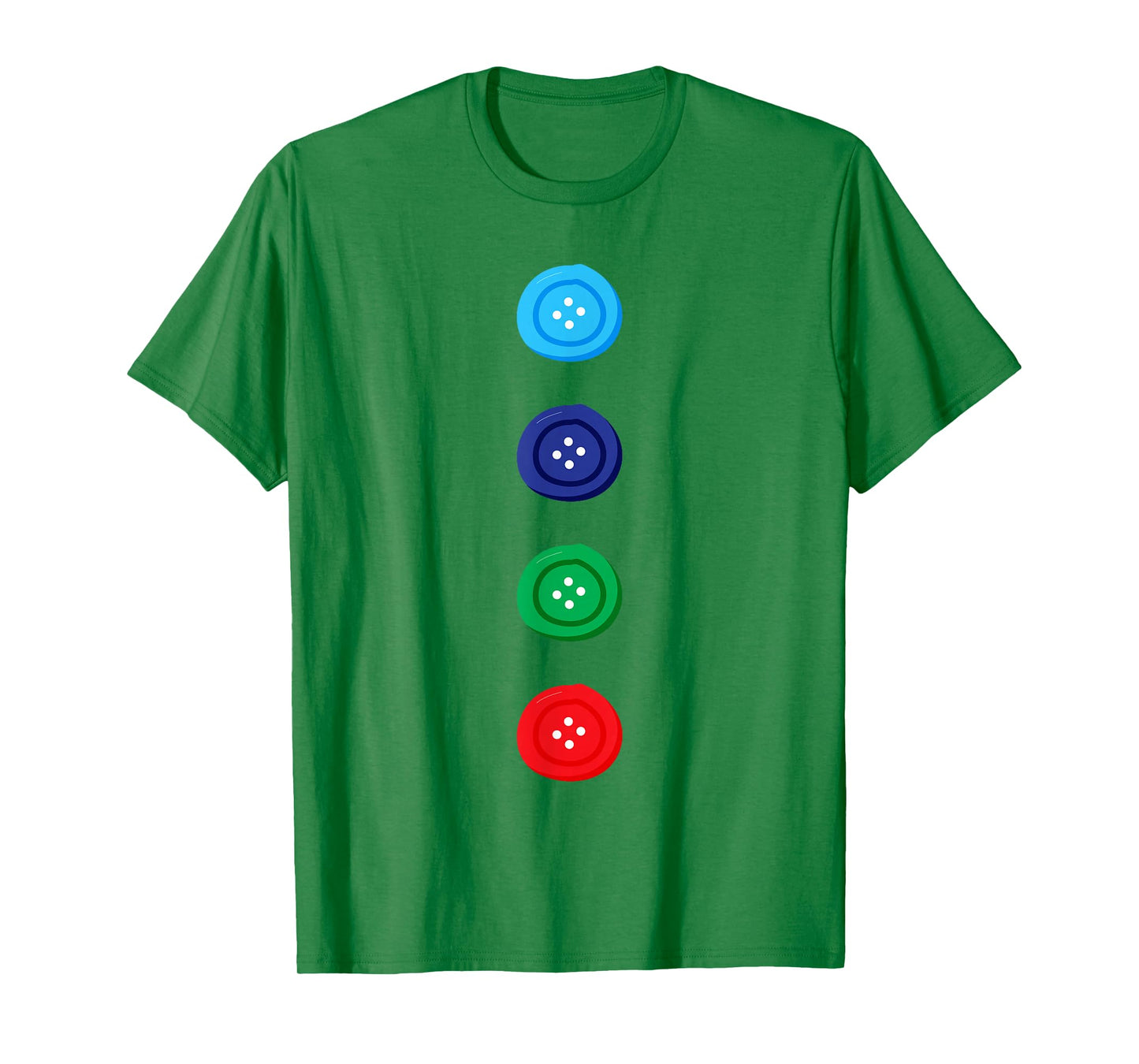 Four Groovy Buttons Blue Cat Funny Halloween Costume T-Shirt
