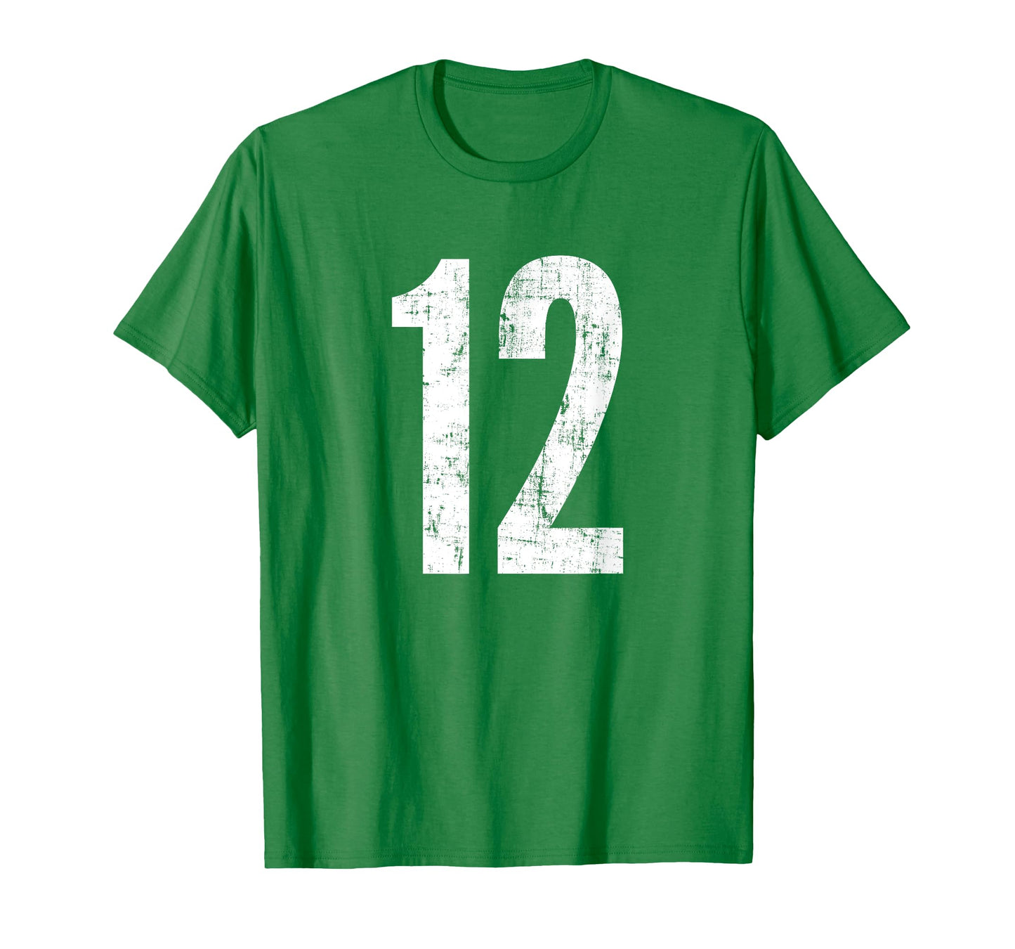 Number 12 Twelve Distressed Vintage Sport Team Player's T-Shirt