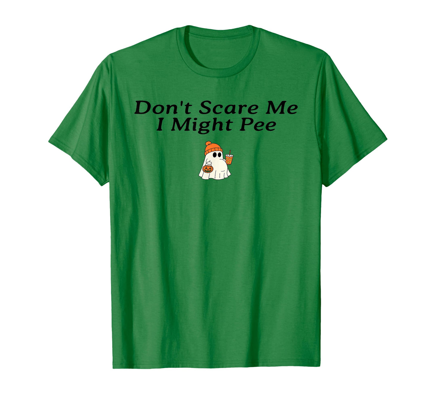 Don't Scare Me I Might Pee Funny Halloween Pregnant Ghost T-Shirt