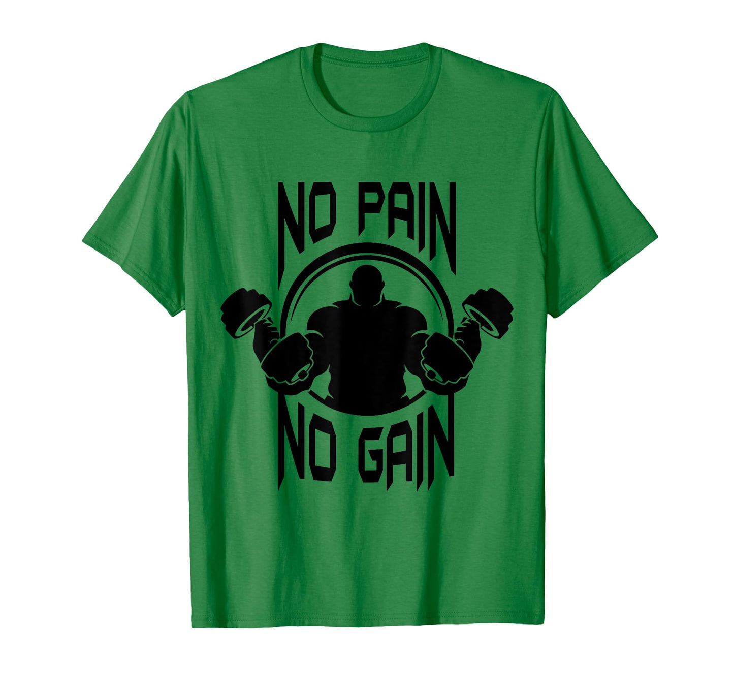 C386 NO PAIN NO GAIN Gym T Shirt Workout Fitness Motivation T-Shirt