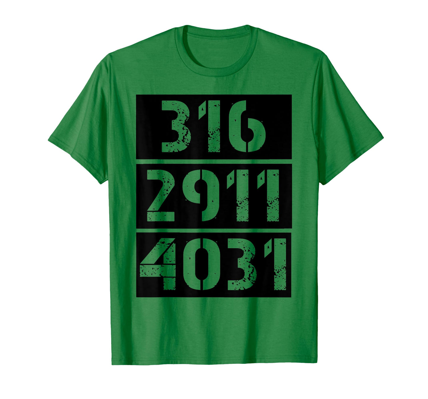 316 2911 4031 Christian Bible Verses John Jeremiah Isaiah T-Shirt