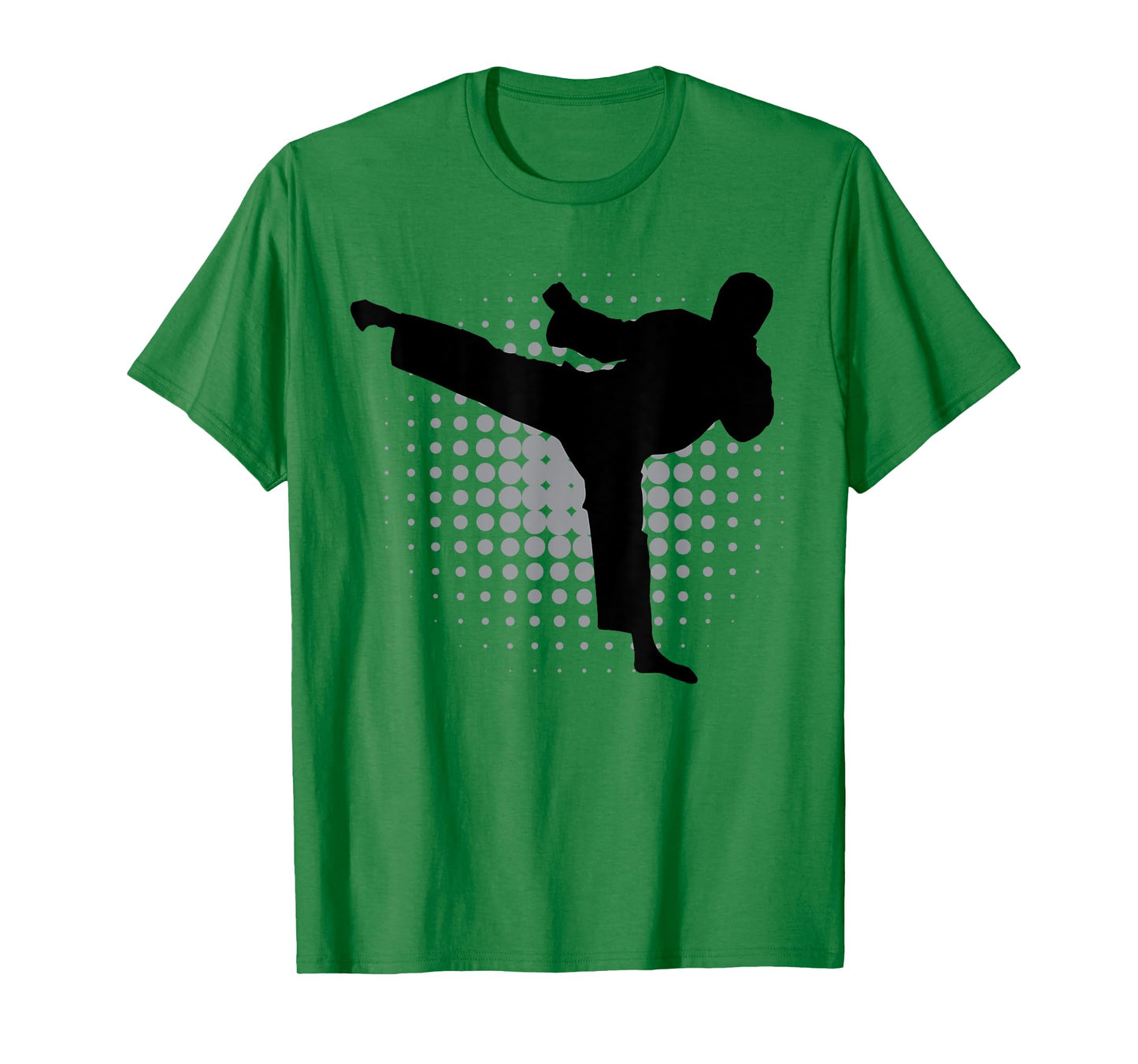 Taekwondo Kick Silhouette Karate Boys Girls Martial Arts T-Shirt