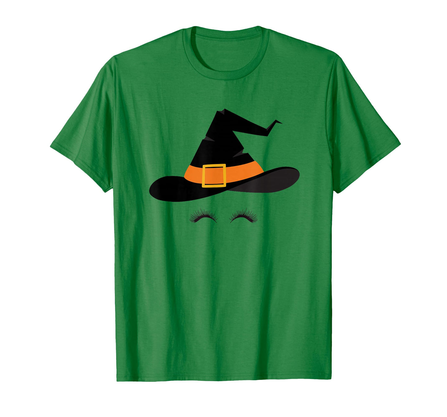 Witch Hat and Eyelashes Cute Halloween Magic Style T-Shirt