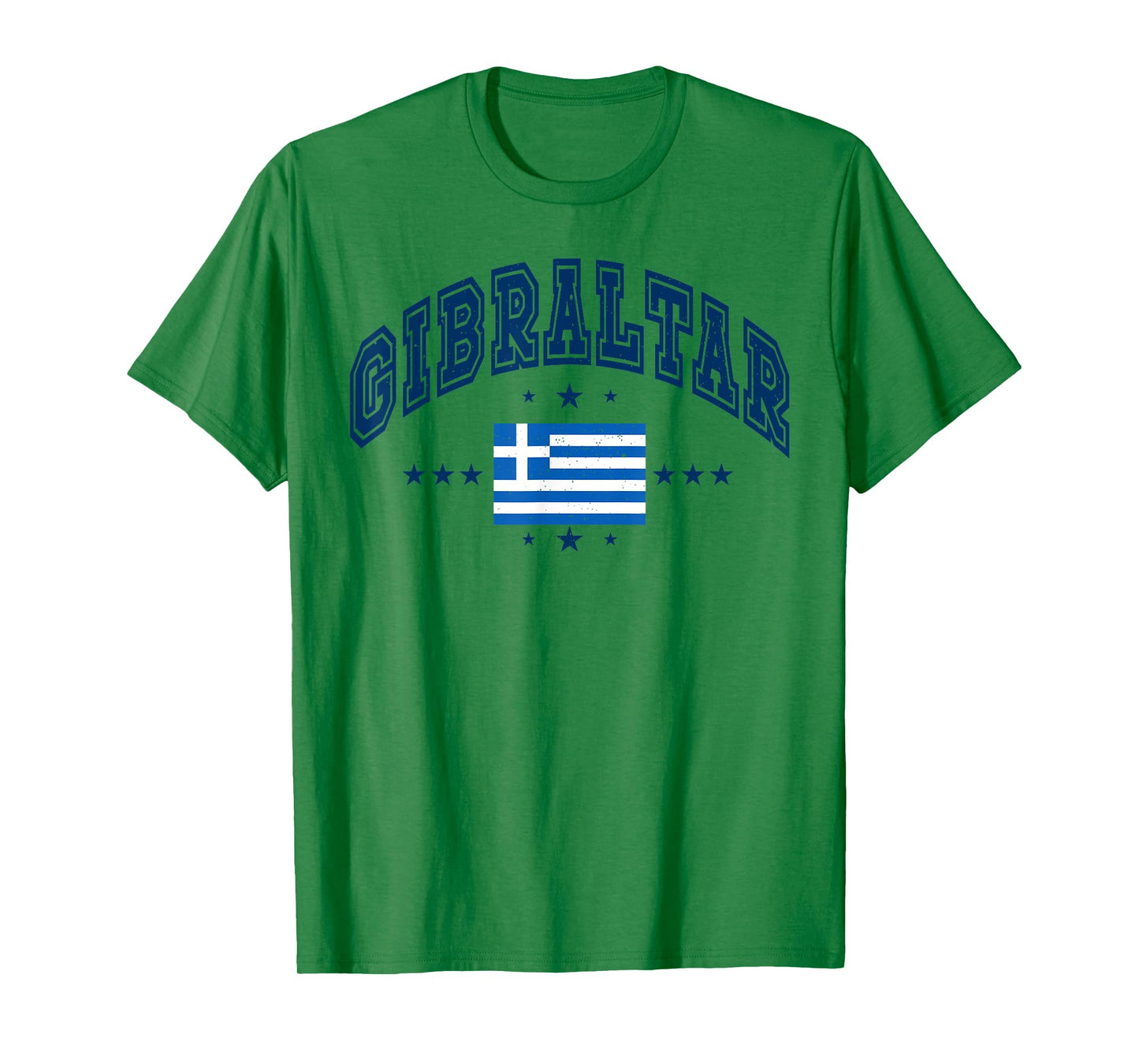 Retro Gibraltar Men Women Athletic Throwback Flag T-Shirt