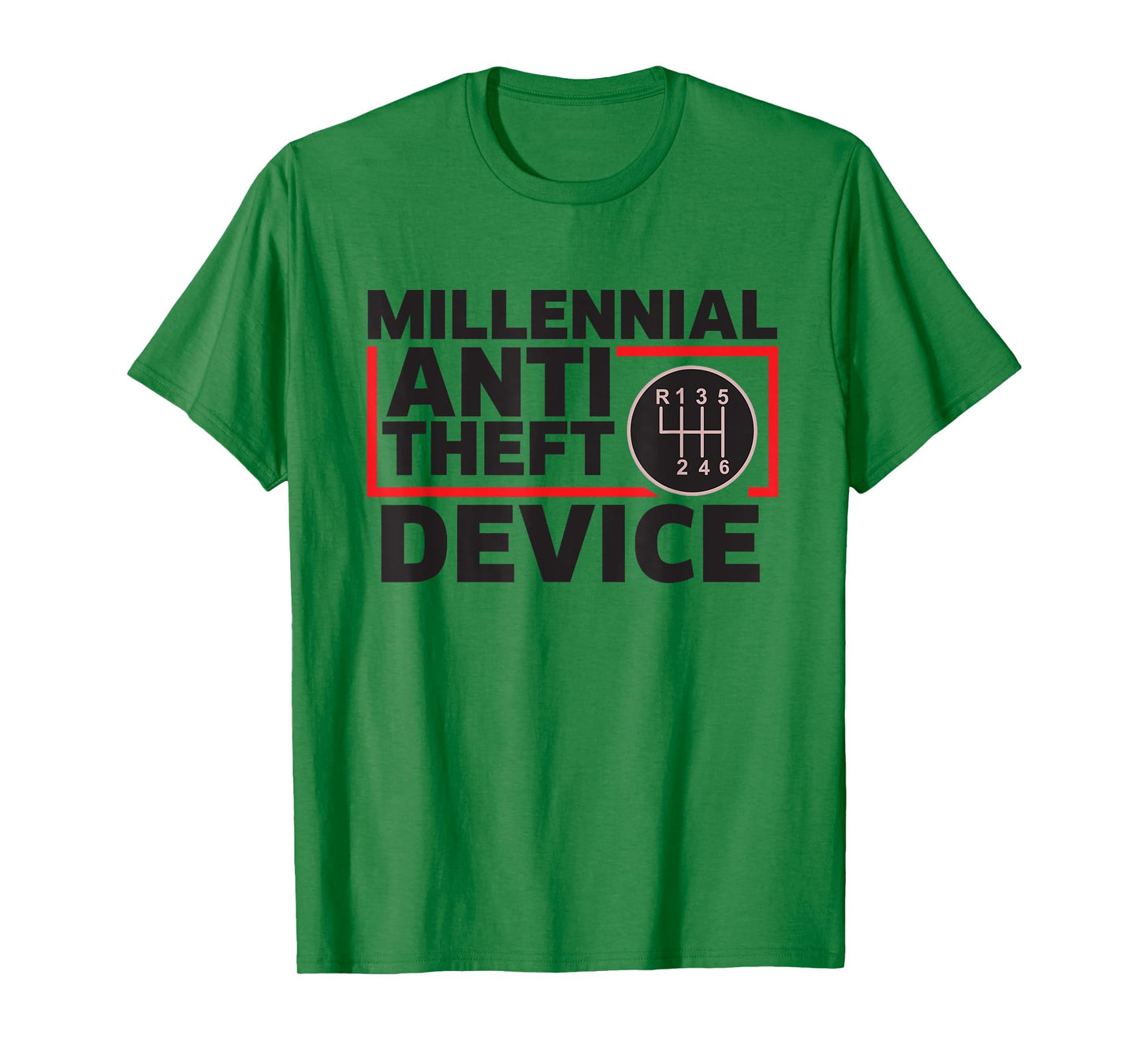 Manual Transmission Gear Stick Millennial Anti-Theft Device T-Shirt