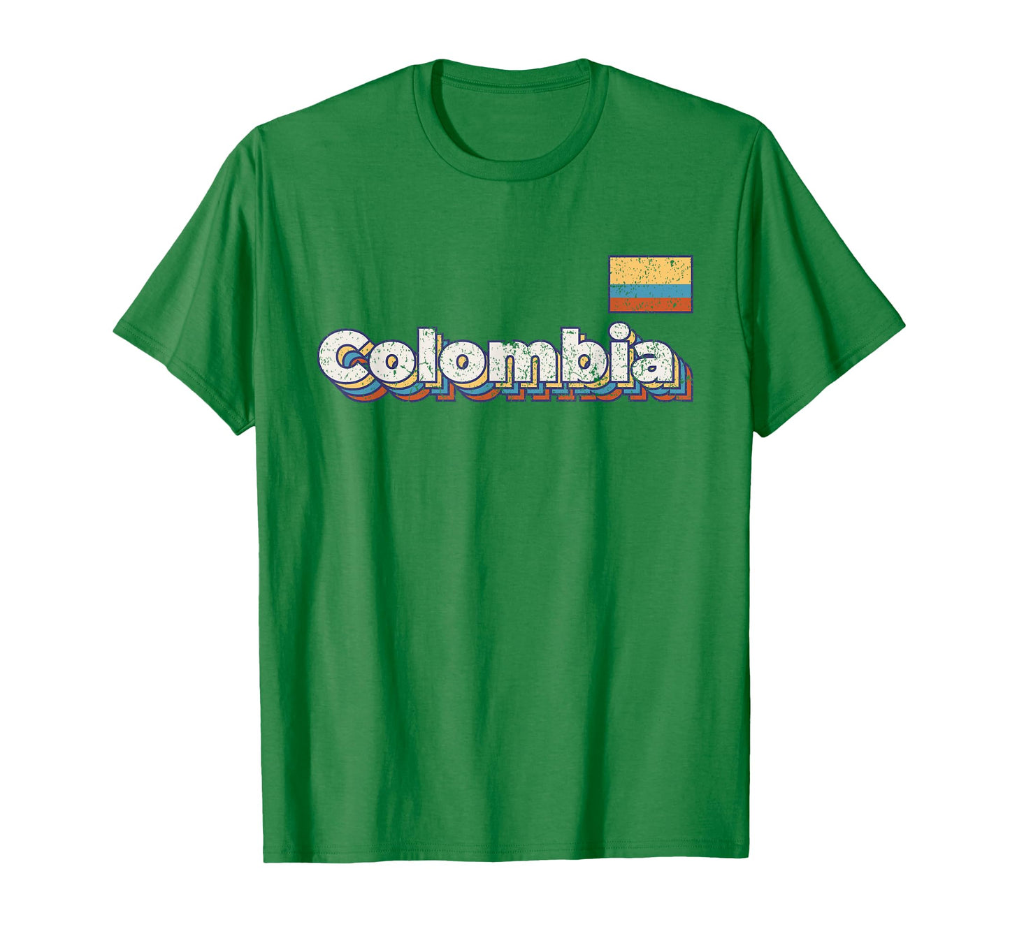 Vintage Retro Faded Colombia Flag Colombian Pride T-Shirt