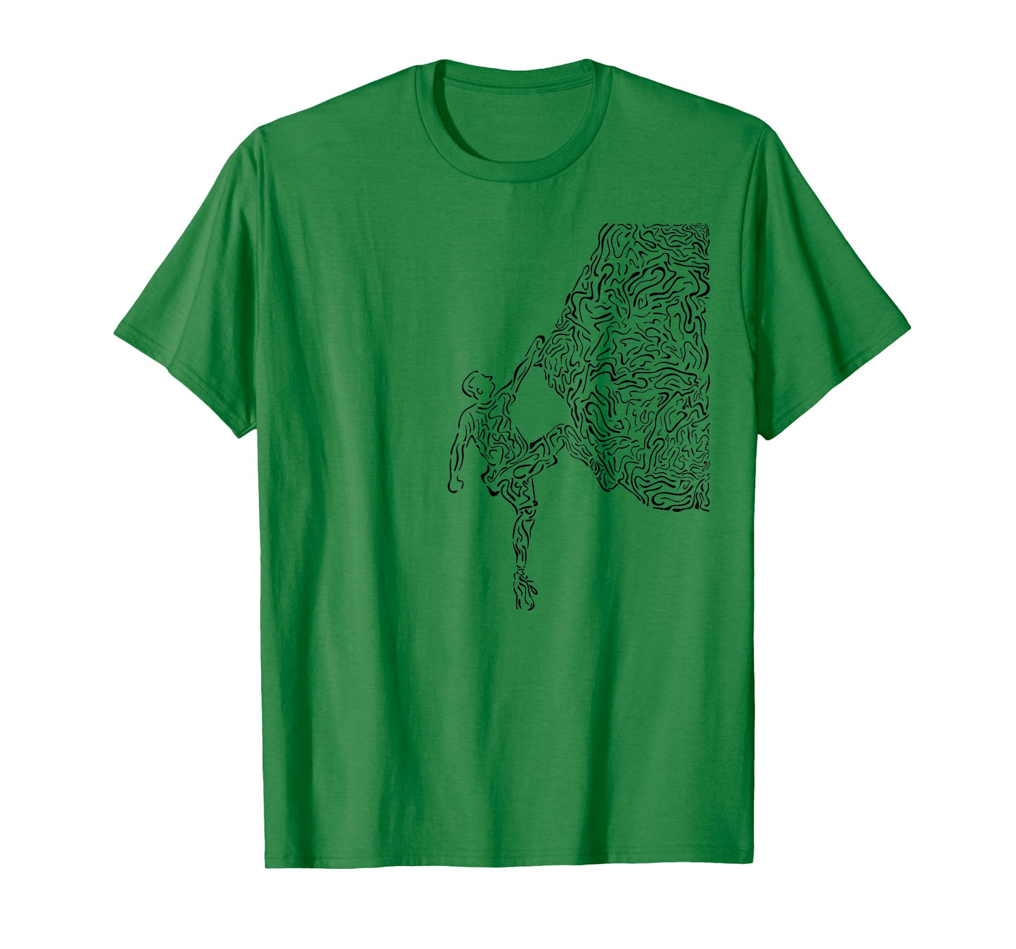 Bouldering Rock Climber Nature Sport Drawing Climbing T-Shirt