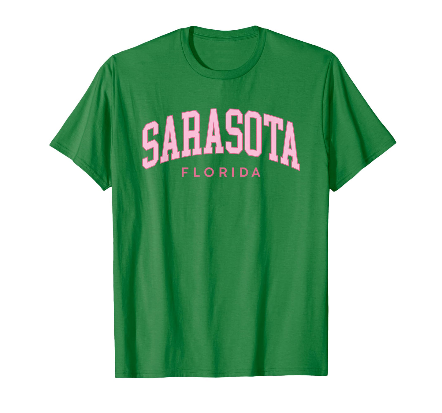 Sarasota Florida Retro Preppy Throwback Pink Girls T-Shirt