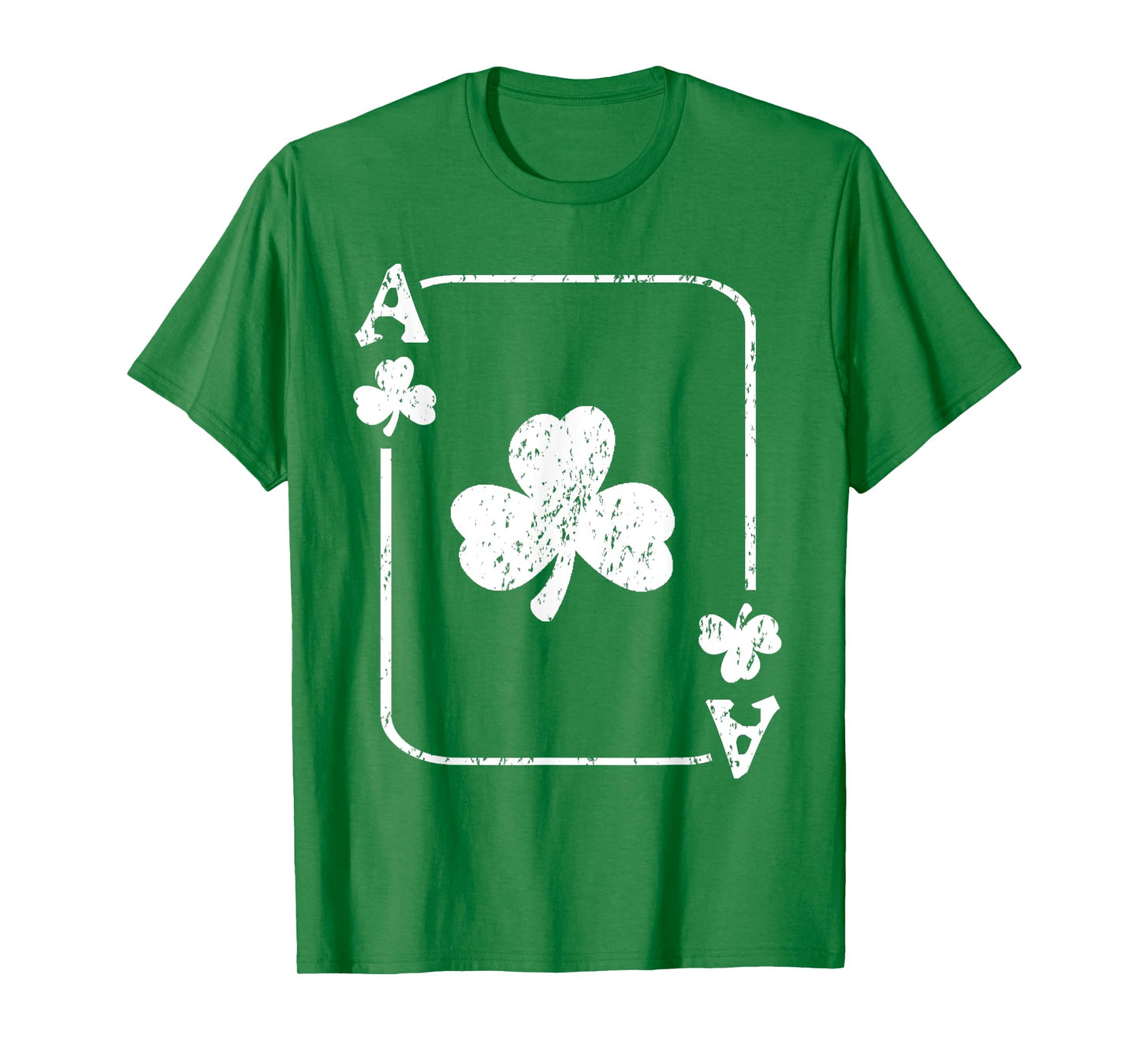 St. Patrick's Day Ace Of Shamrocks Poker Green Playing Card T-Shirt