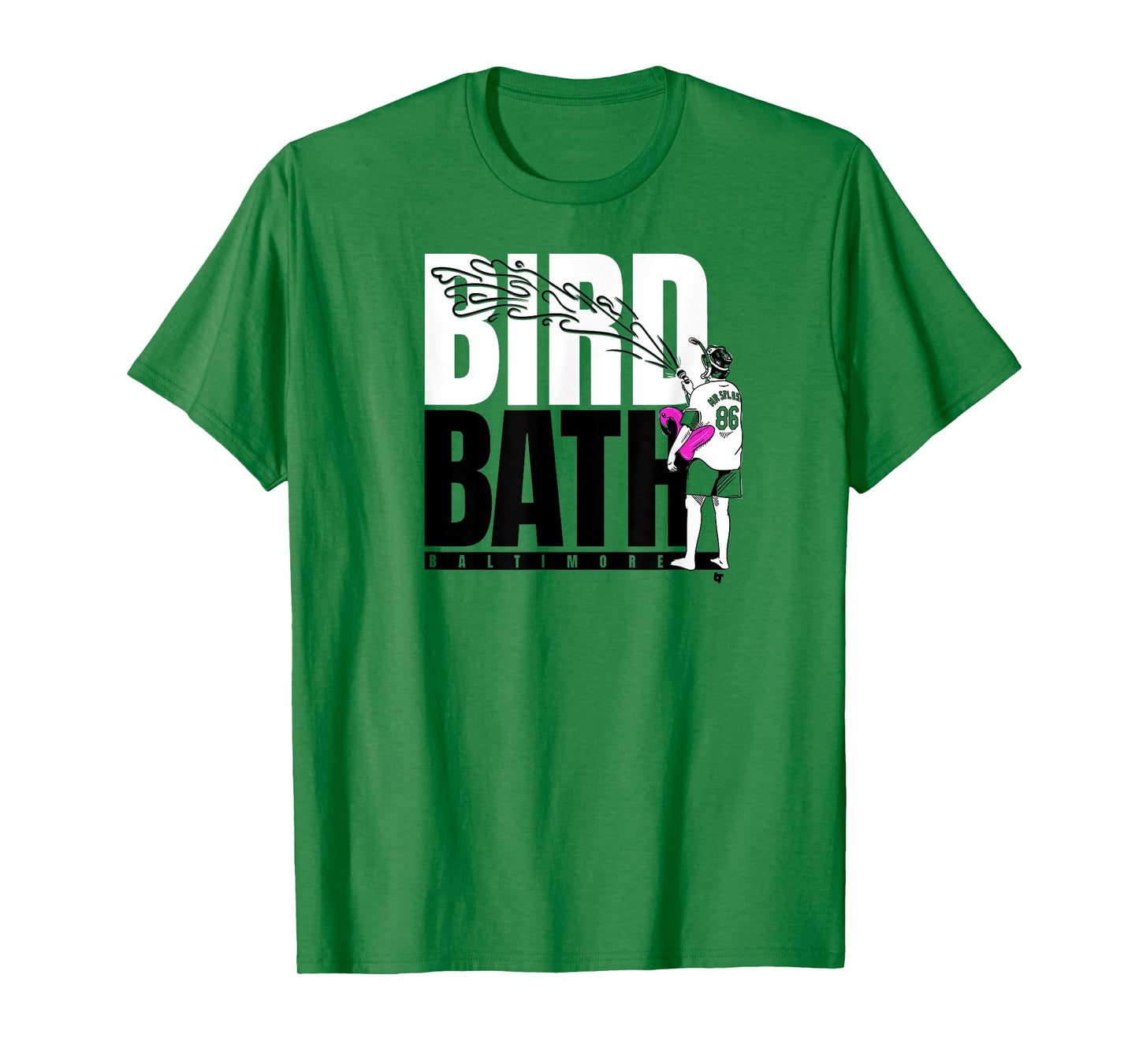 Baltimore Baseball: Mr. Splash Bird Bath T-Shirt