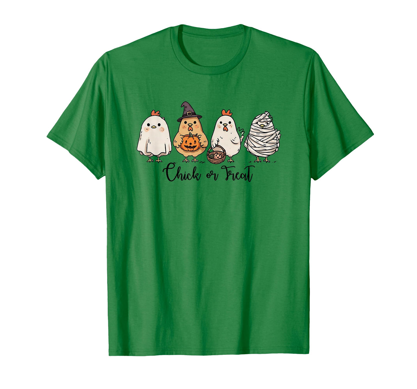 Chick Or Treat Halloween Pumpkin Ghost Spooky Funny Chicken T-Shirt