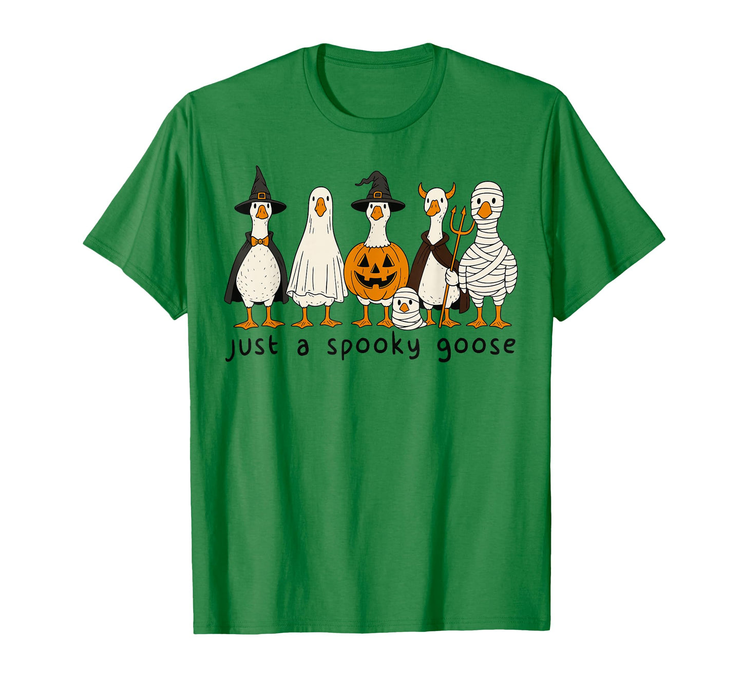 Just A Spooky Goose Halloween Silly Goose Funny Halloween T-Shirt