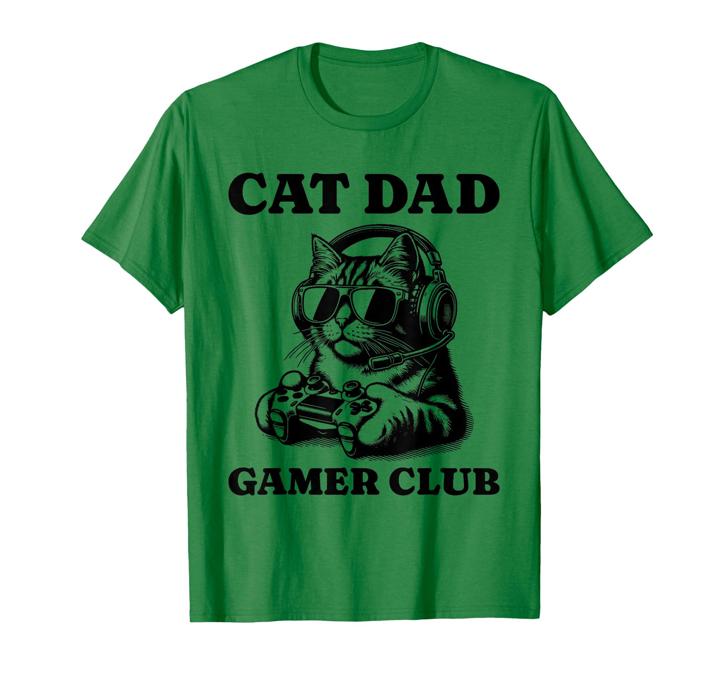 Cat Dad Gamer Club Video Games Cat Player Men T-Shirt
