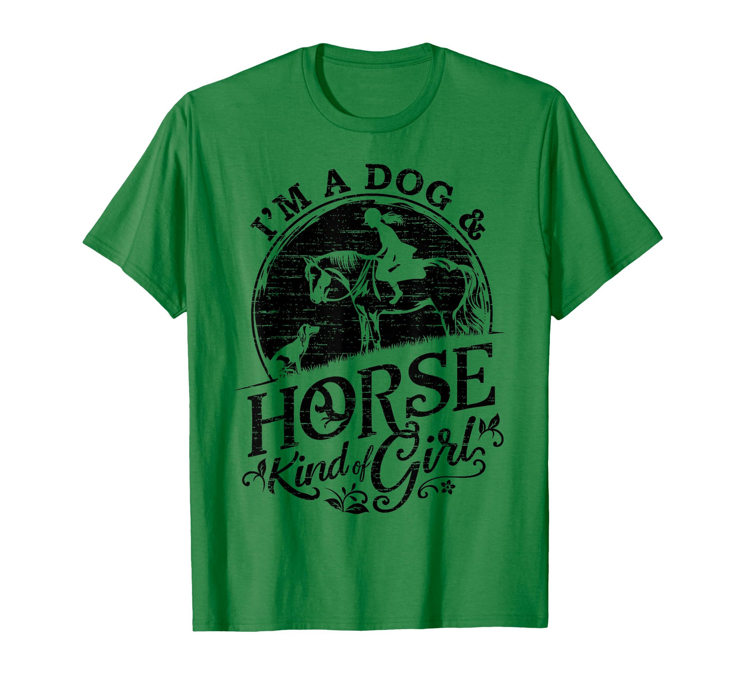 I'm A Dog & Horse Kind Of Girl, Horse Riding Equestrian T-Shirt