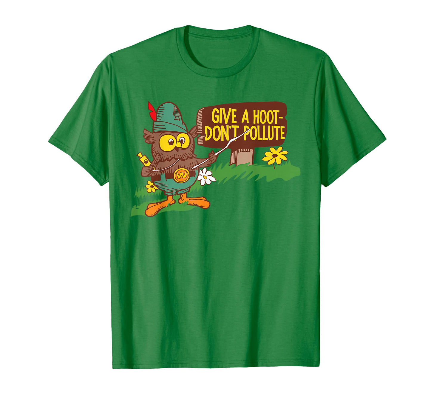 Give A Hoot - Don't Pollute Woodsy Owl Officially Licensed T-Shirt