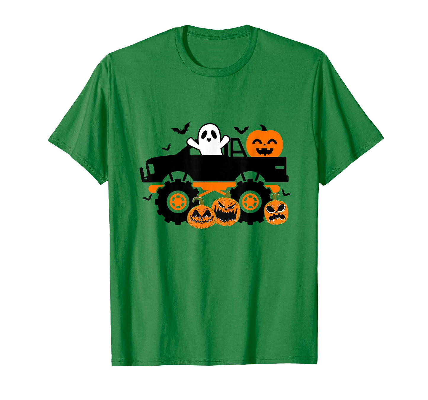 Toddler Monster Truck Ghost Pumpkin Halloween Costume T-Shirt