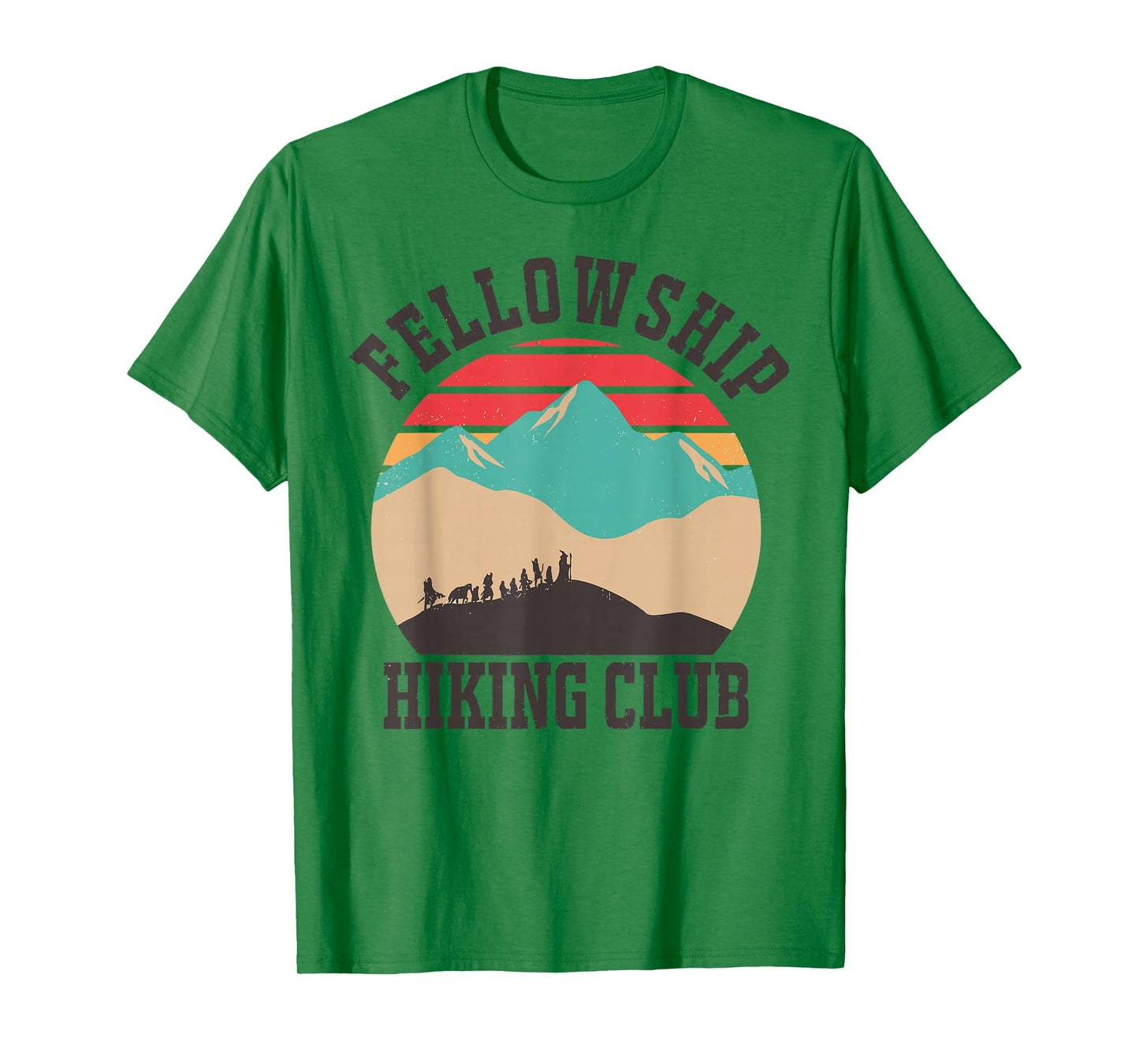 Fellowship Retro Hiking Club Mountain Nature Hiking Camping T-Shirt