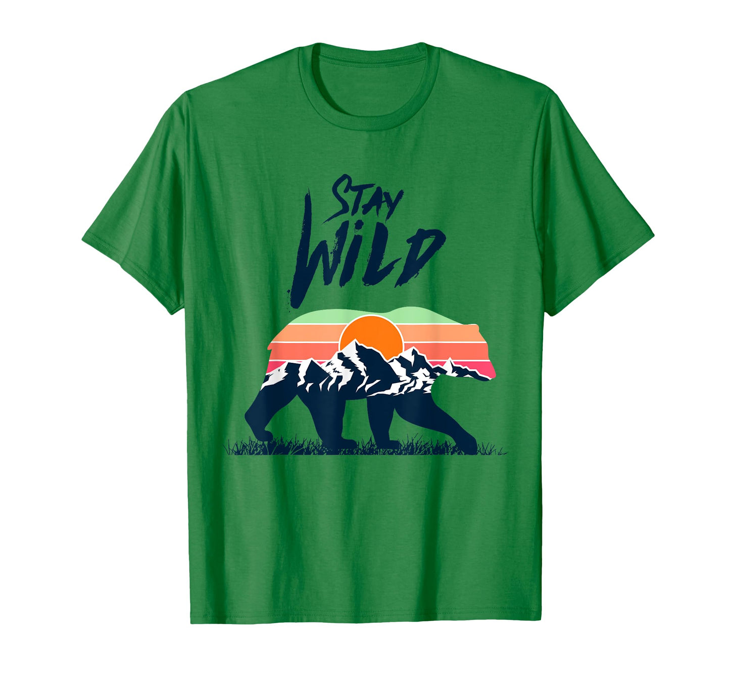 Stay Wild With California Bear T Shirt, Bear Graphic Design T-Shirt