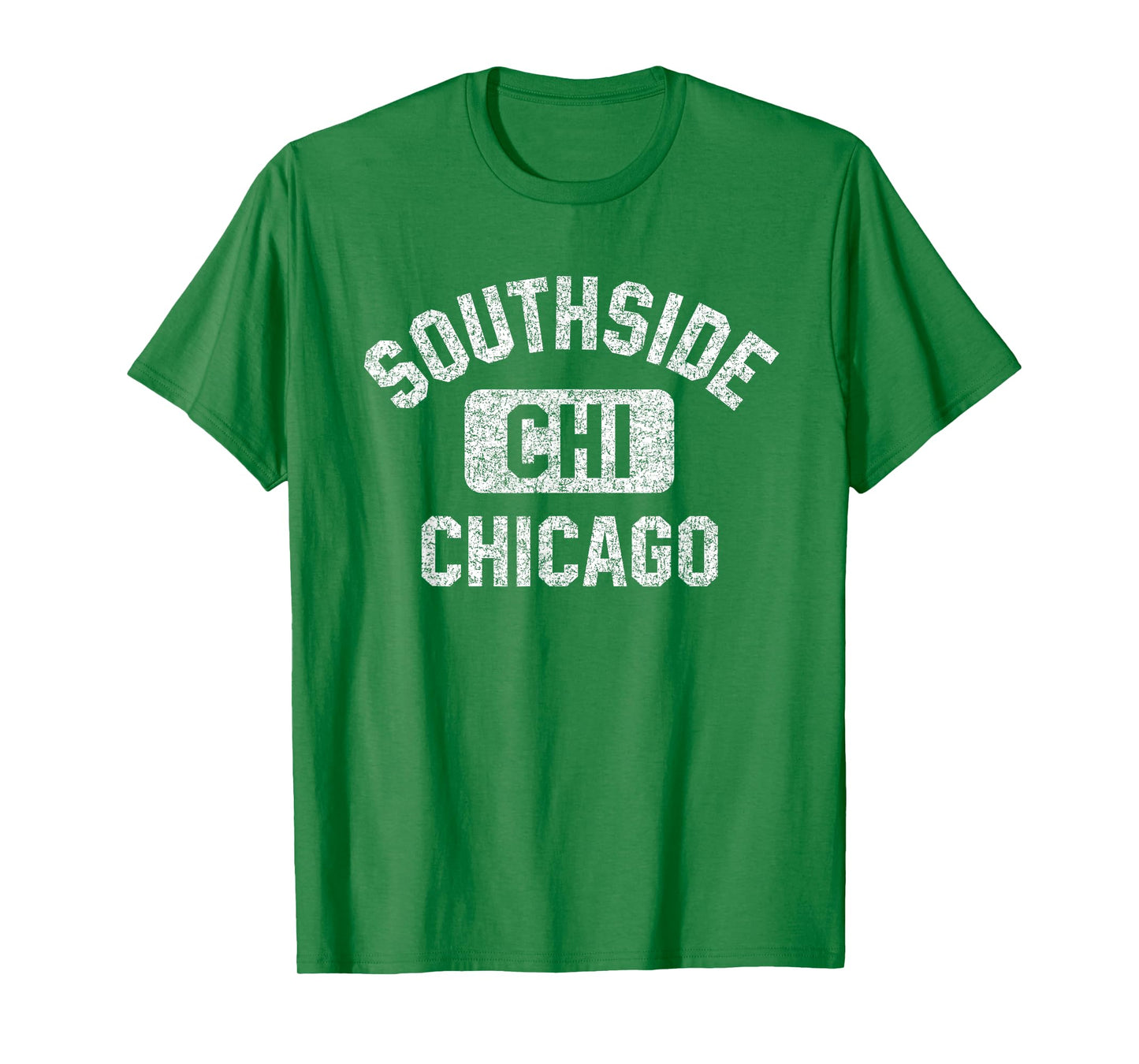 Southside Chicago Gym Style Distressed Print T-Shirt